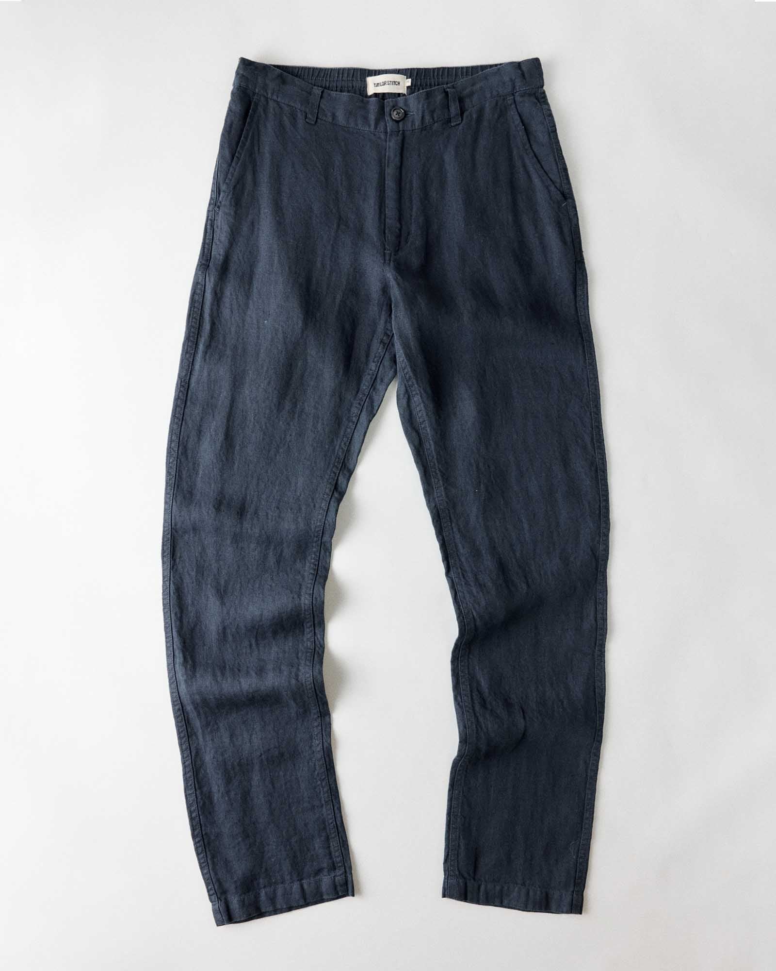 The Easy Pant in Navy Linen - Image 6