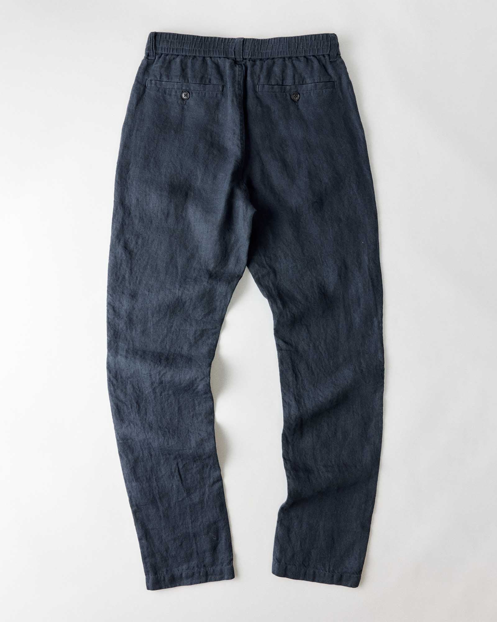The Easy Pant in Navy Linen - Image 7