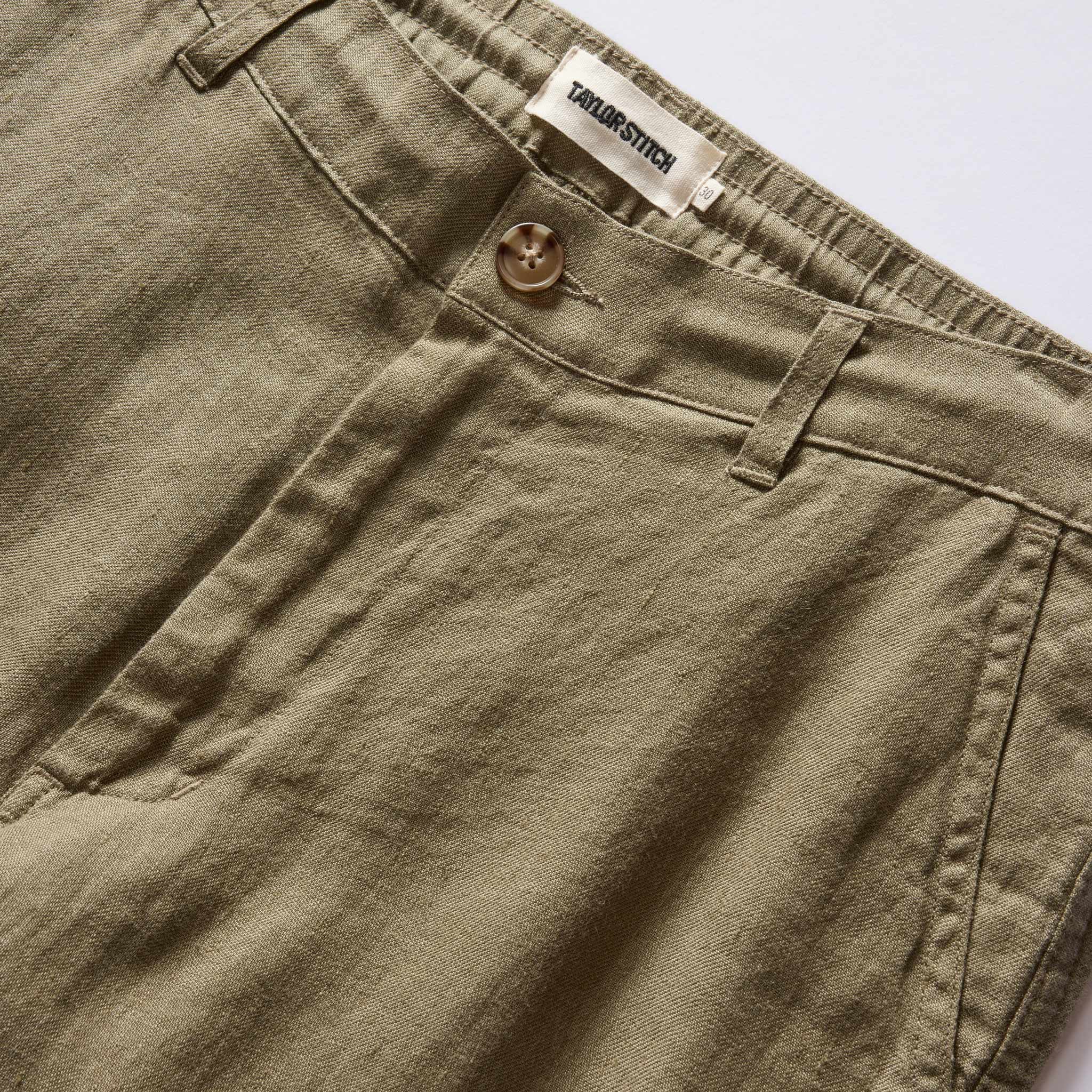 The Easy Pant in Olive Linen - Image 9