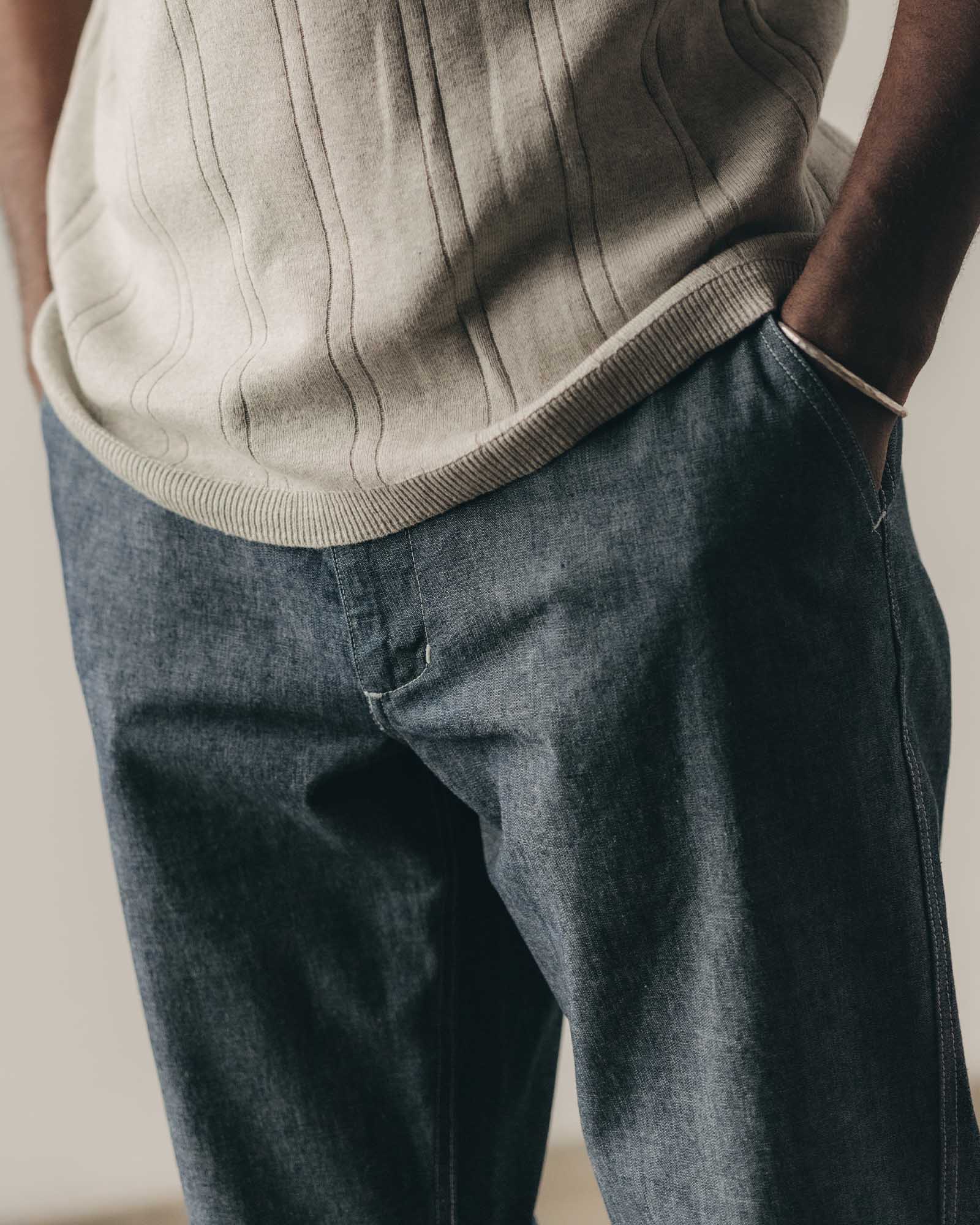 The Easy Pant in Washed Indigo Chambray - Image 3