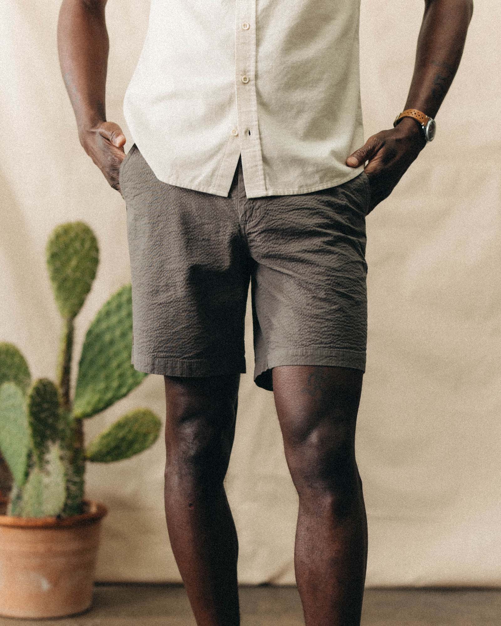 The Easy Short in Canteen Seersucker - Image 3