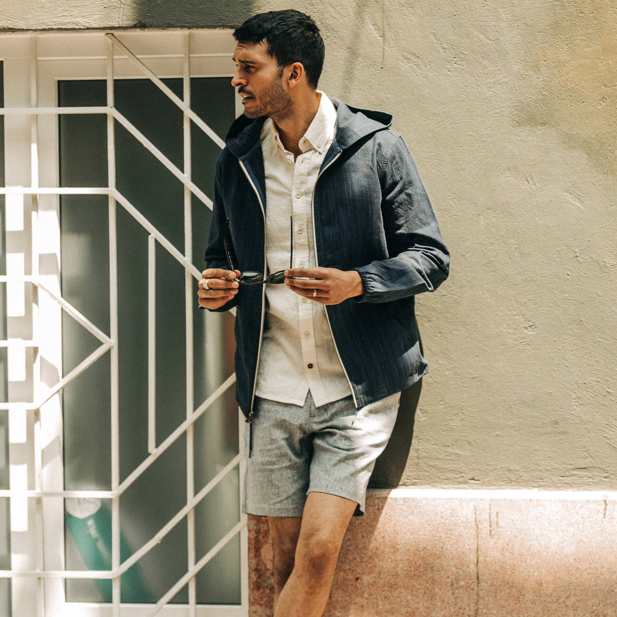 The Easy Short in Navy Herringbone - Image 2