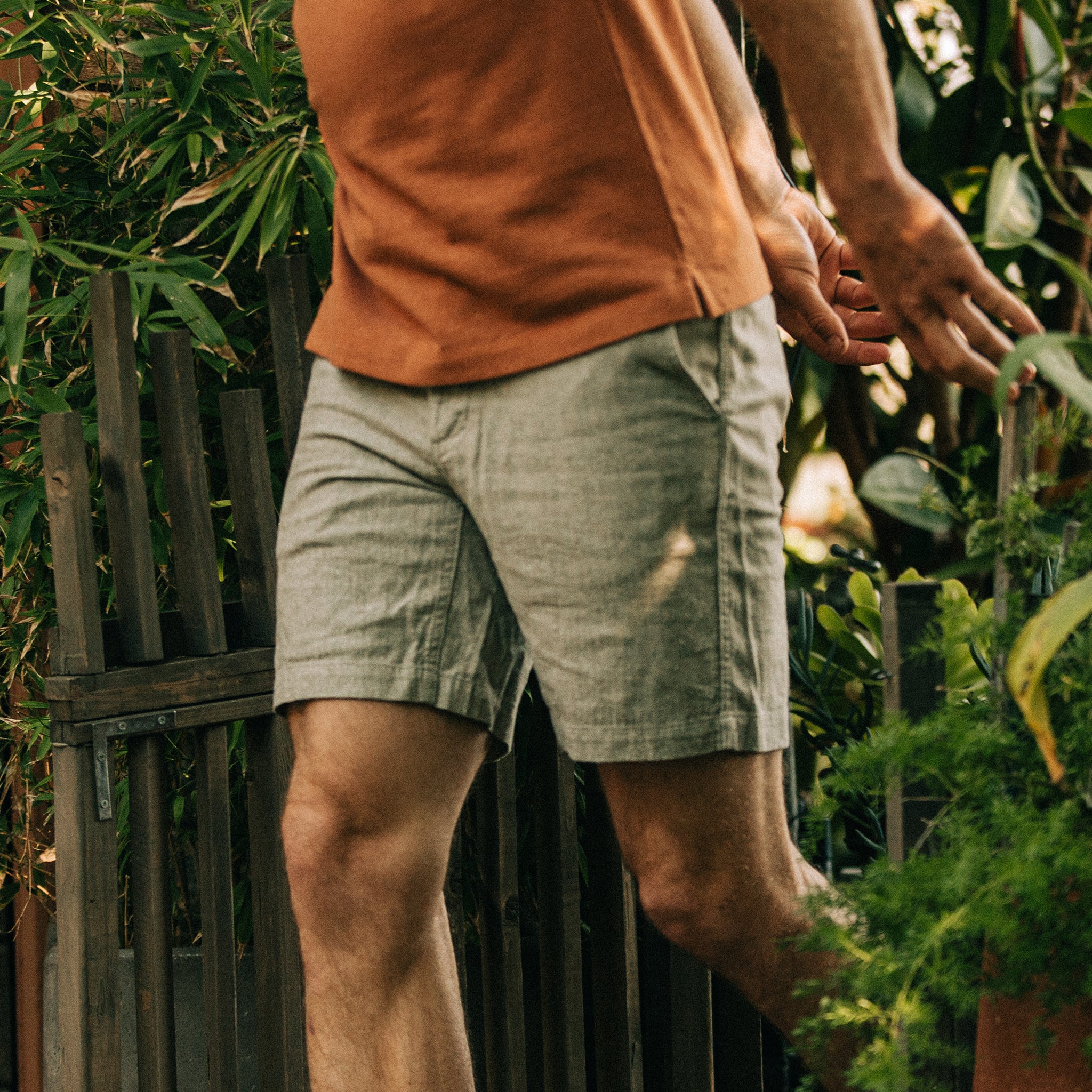 The Easy Short in Olive Herringbone - Image 3