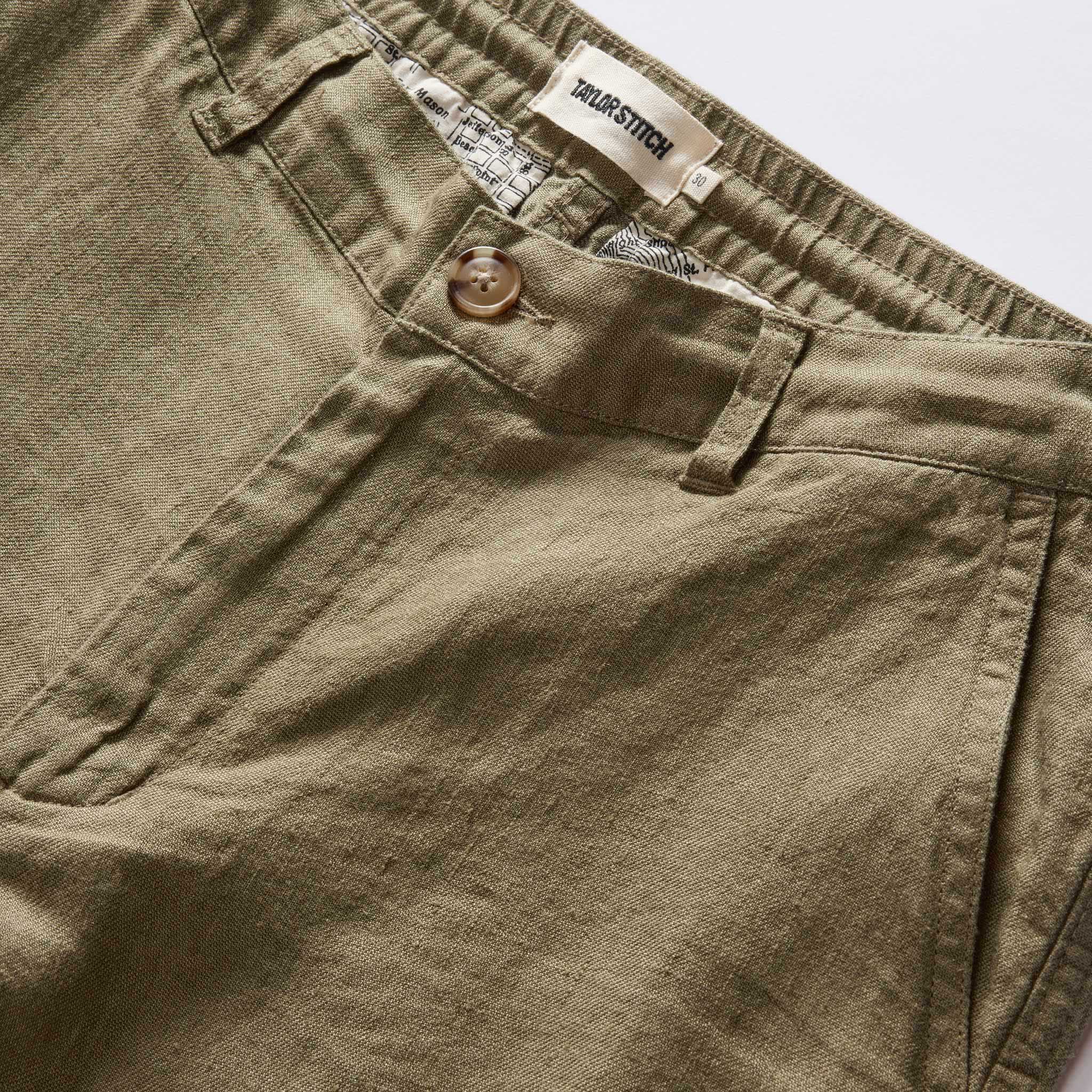 The Easy Short in Olive Linen - Image 8
