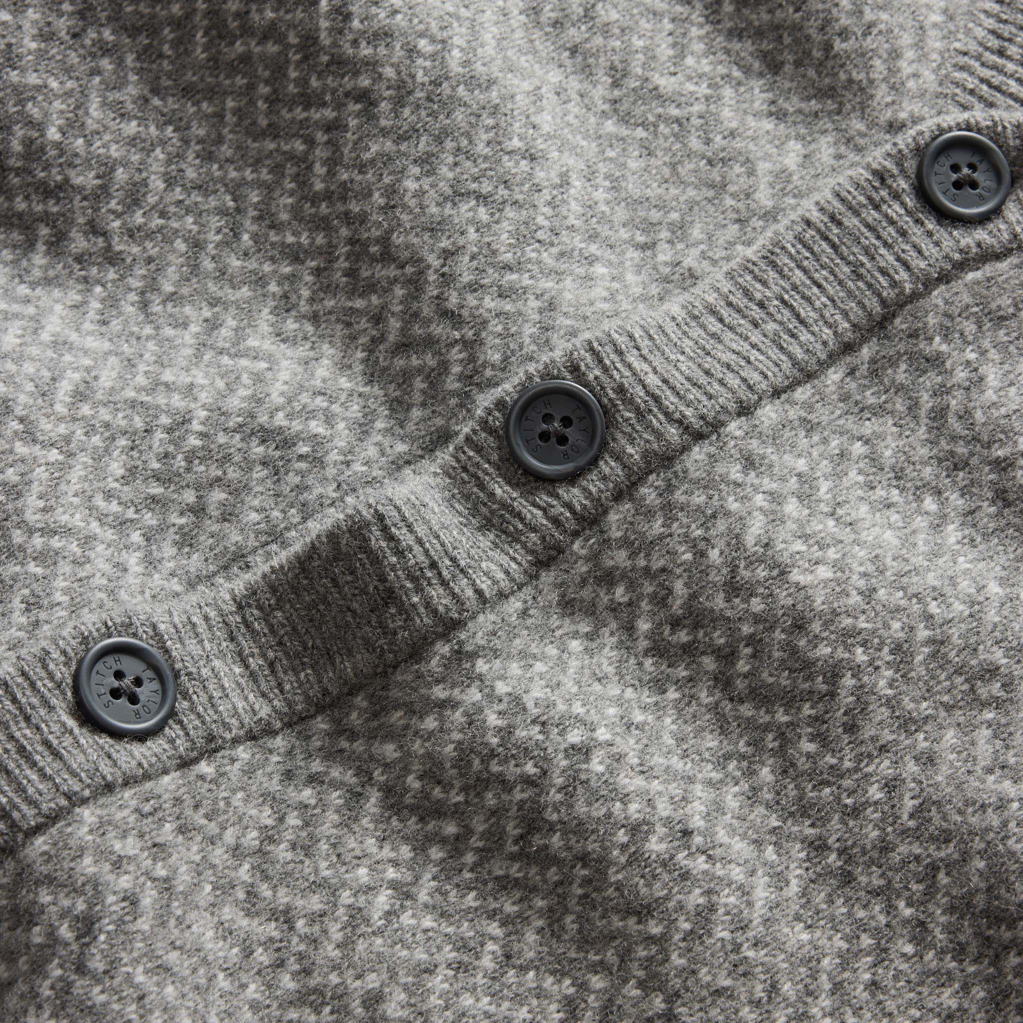 The Eddy Cardigan in Ash Herringbone Merino - Image 7