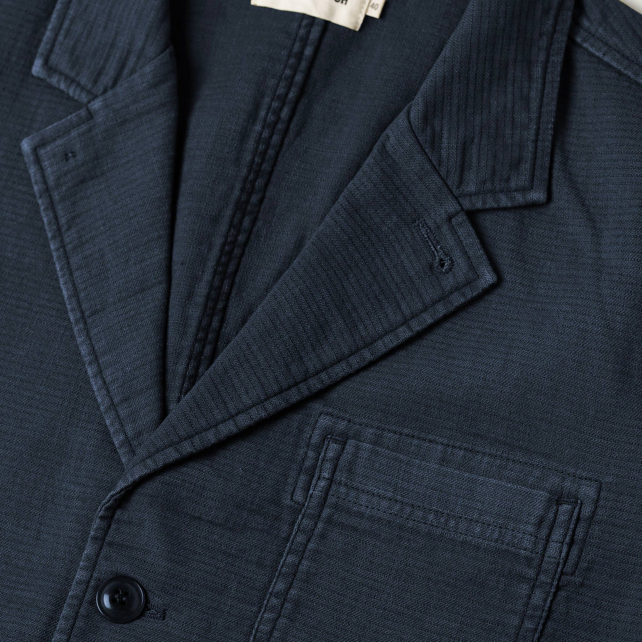 The Emerson Jacket in Navy Double Cloth - Image 6