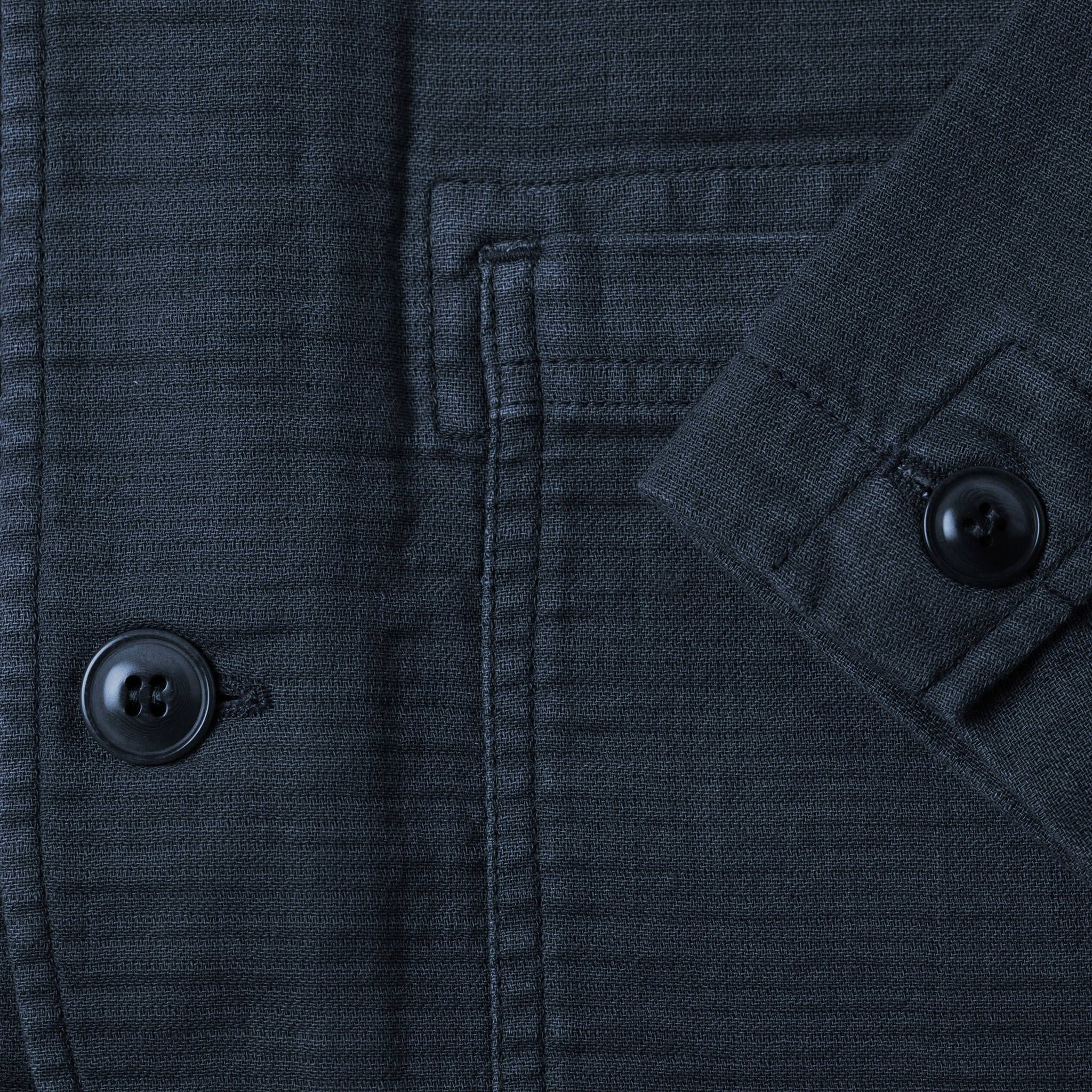 The Emerson Jacket in Navy Double Cloth - Image 8