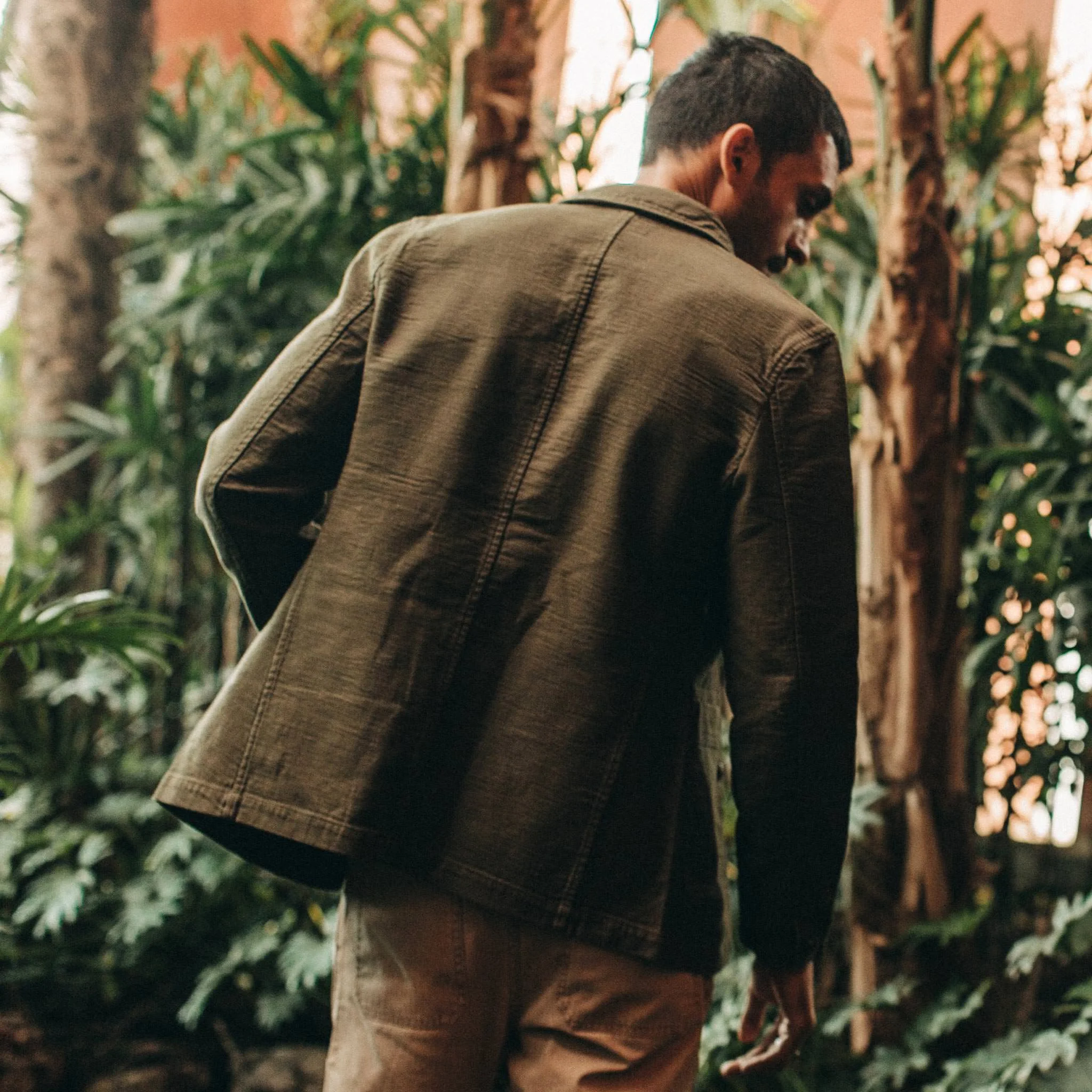 The Emerson Jacket in Olive Double Cloth - Image 5