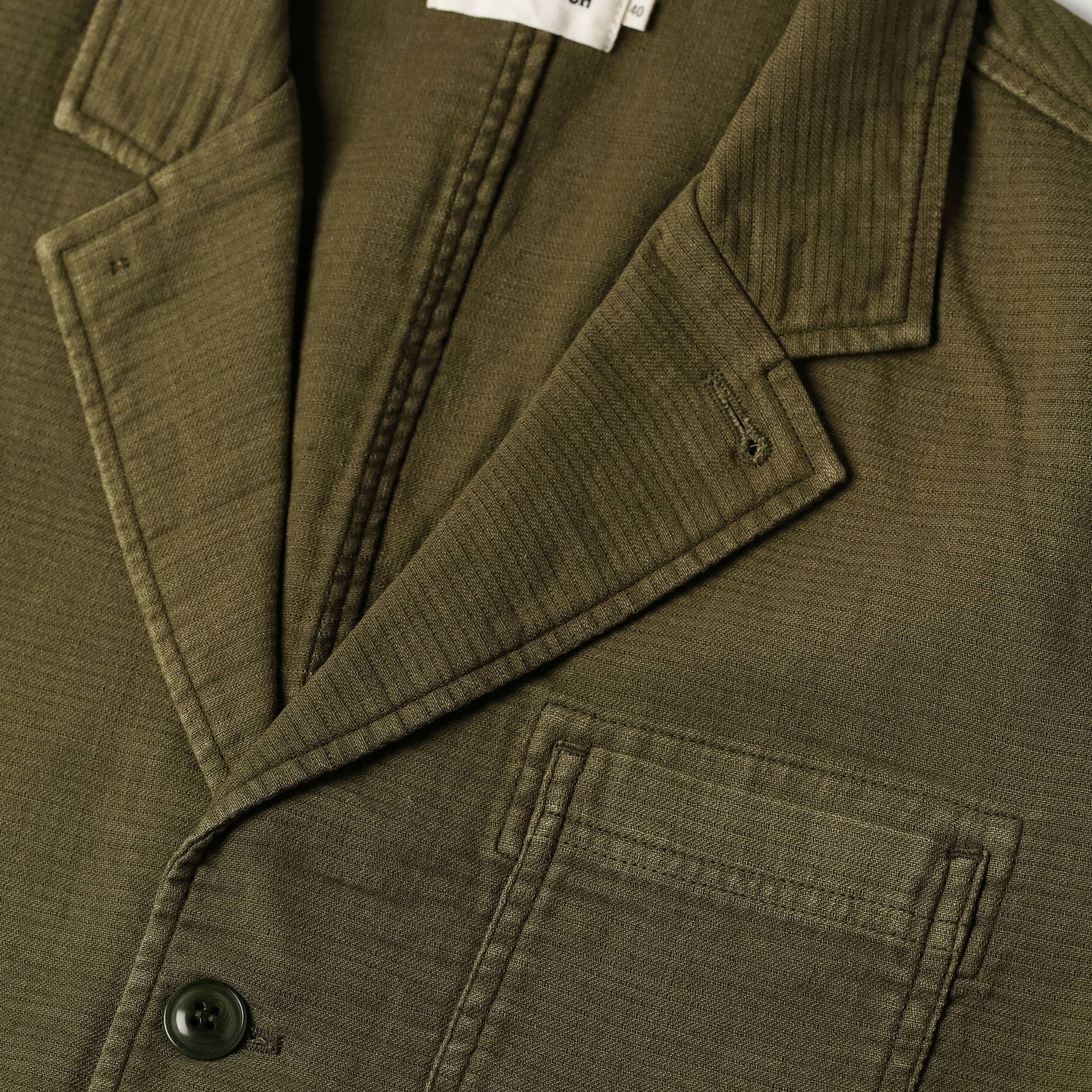 The Emerson Jacket in Olive Double Cloth - Image 6