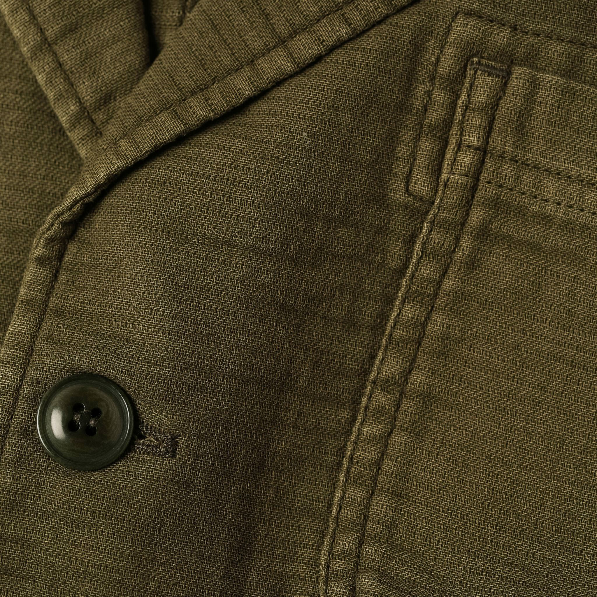 The Emerson Jacket in Olive Double Cloth - Image 7