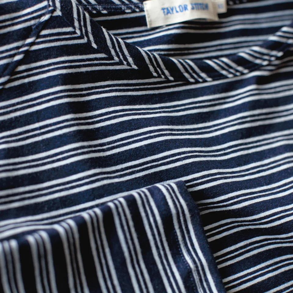 The Eva Dress in Indigo Stripe - Image 2