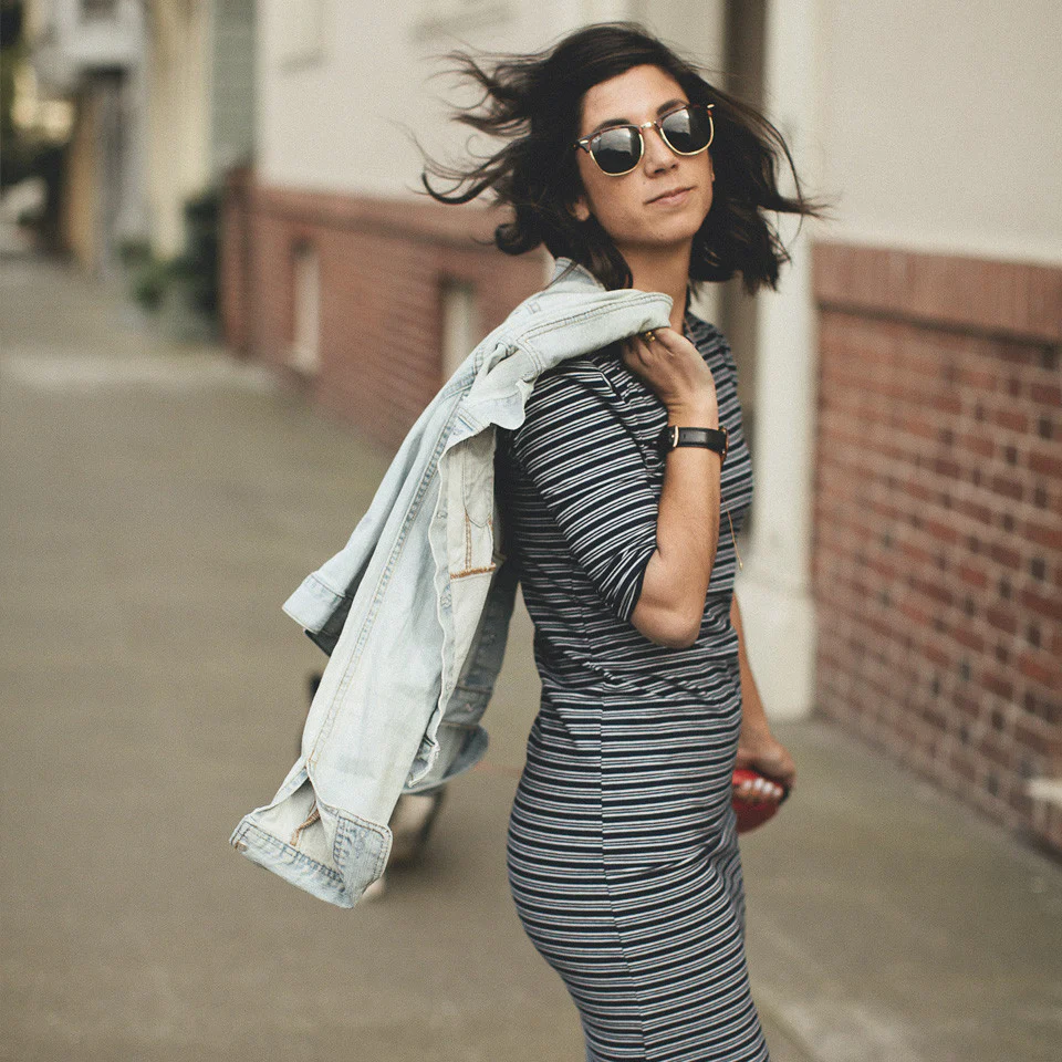 The Eva Dress in Indigo Stripe - Image 6