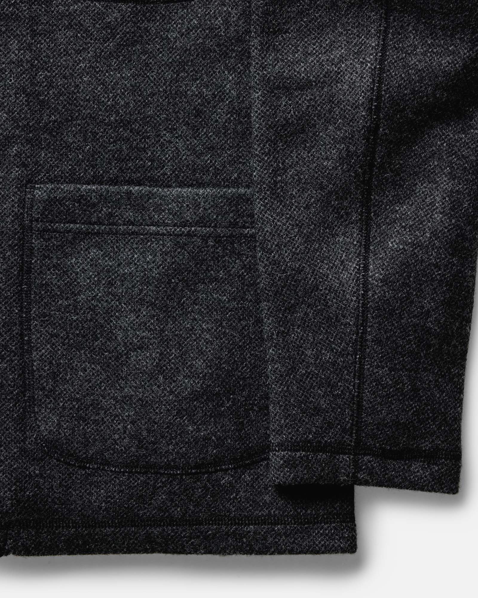 The Evans Blazer in Charcoal Birdseye Wool - Image 6