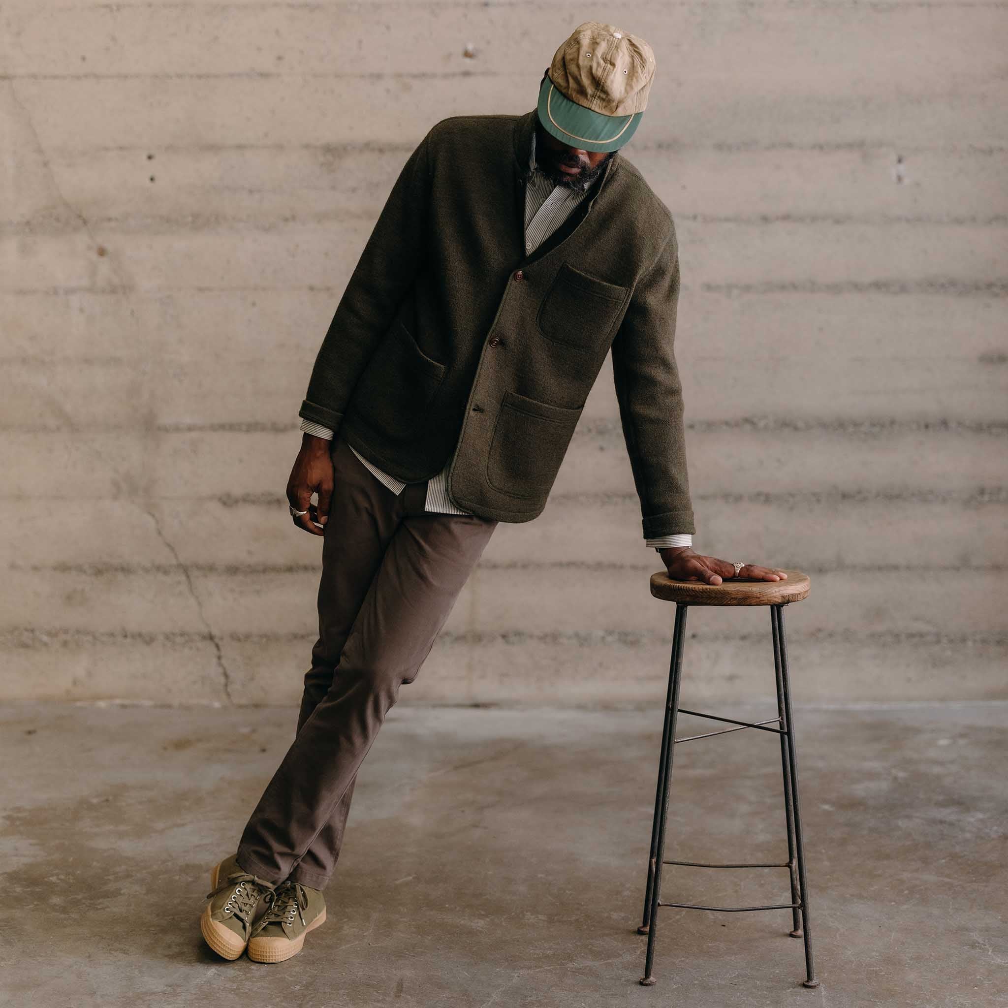 The Evans Blazer in Forest Birdseye Wool - Image 4