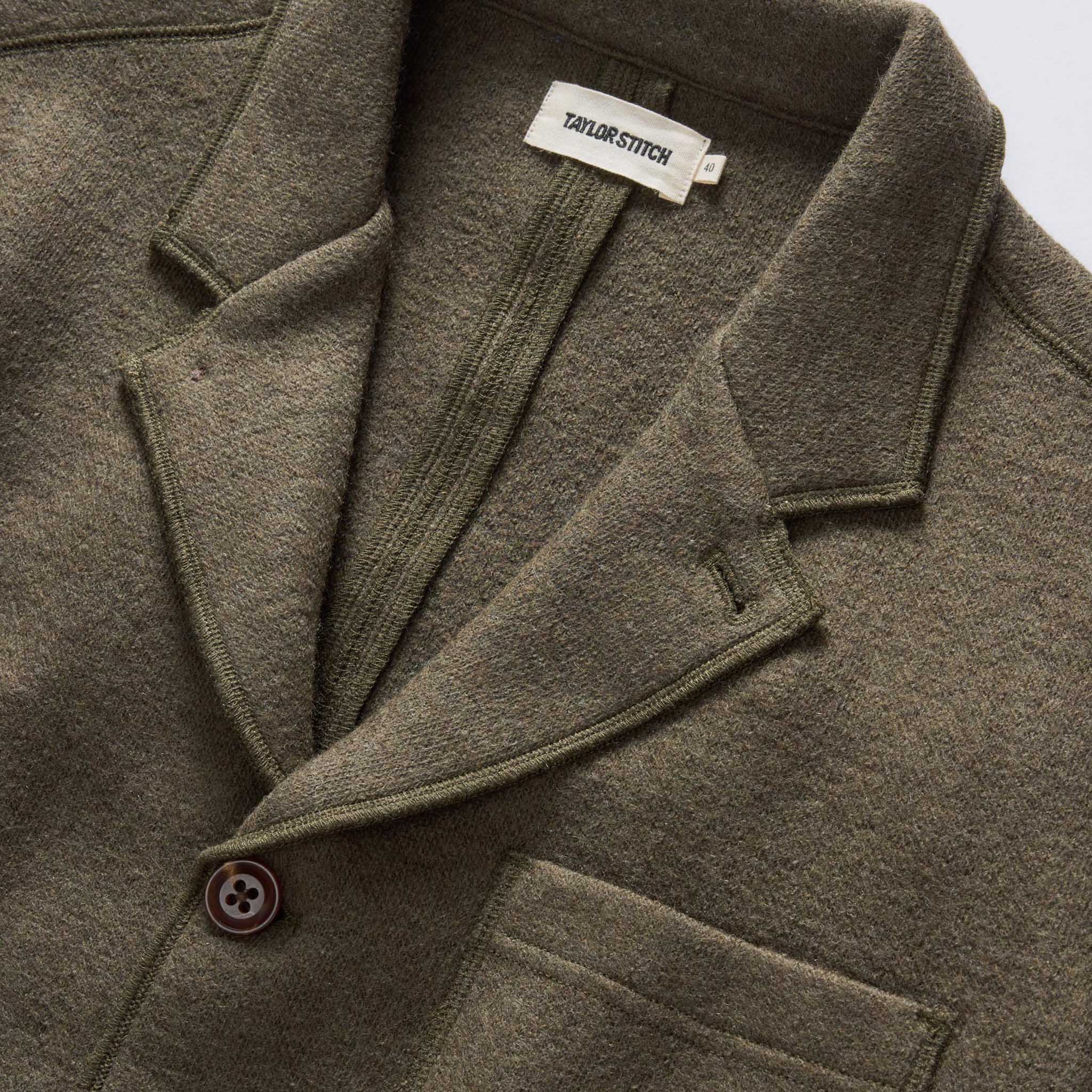 The Evans Blazer in Forest Birdseye Wool - Image 7