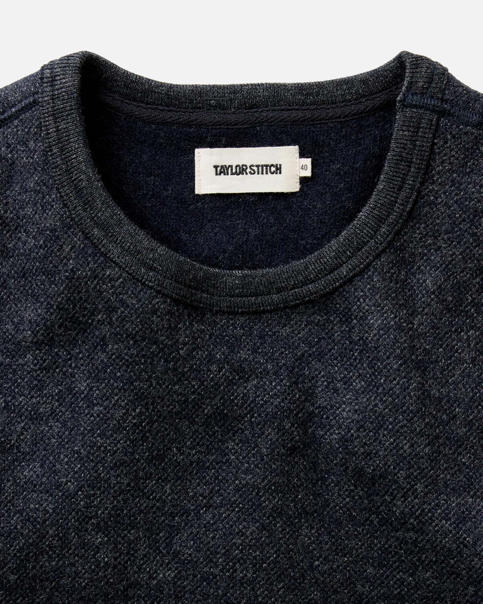 The Evans Crew in Navy Birdseye Wool - Image 4