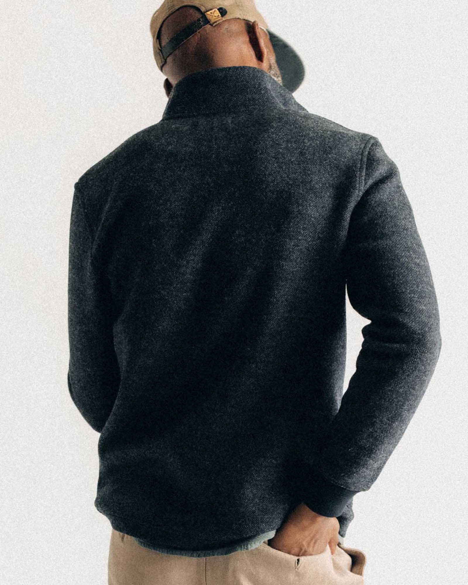 The Evans Jacket in Navy Birdseye Wool - Image 4