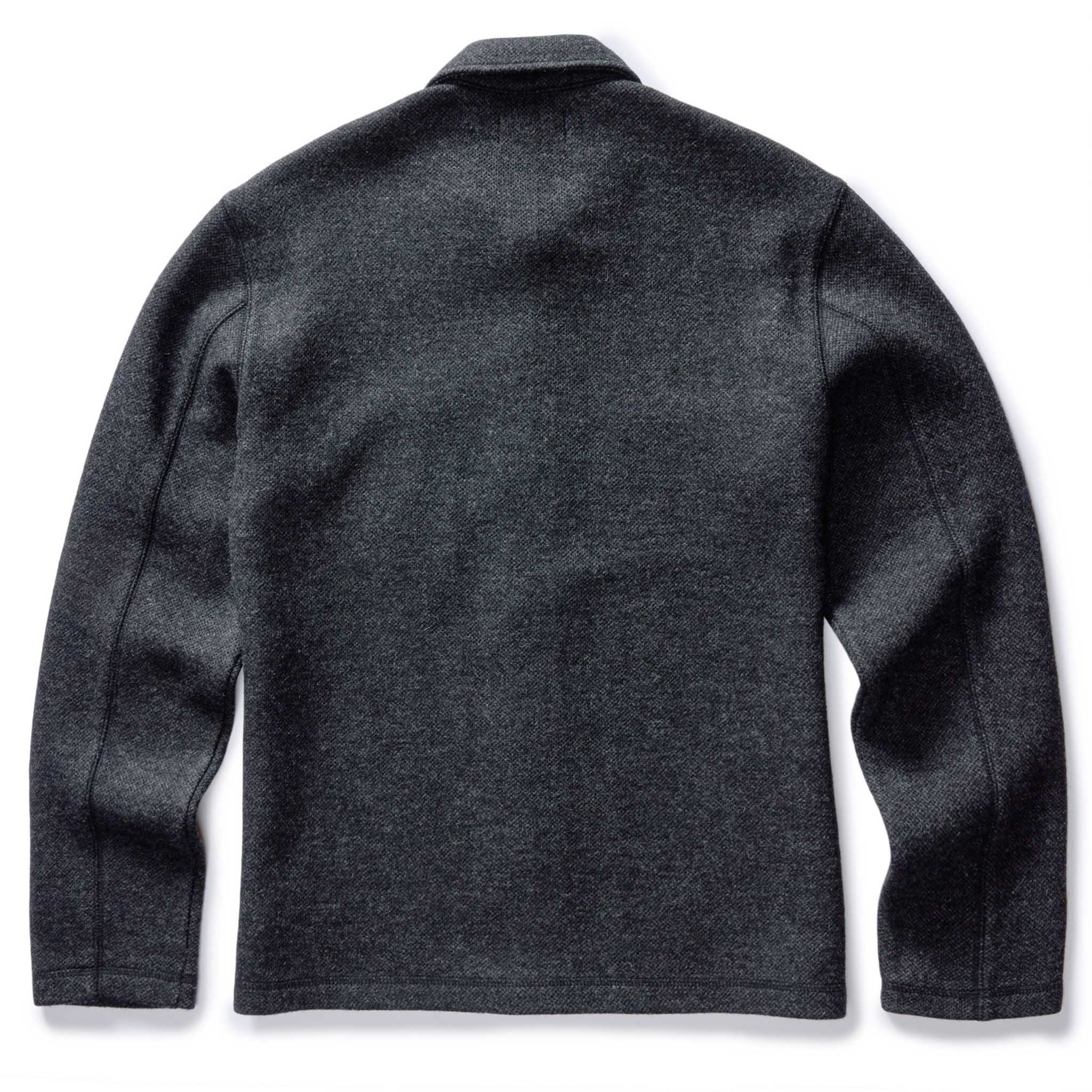 The Evans Overshirt in Charcoal Birdseye Wool - Image 6