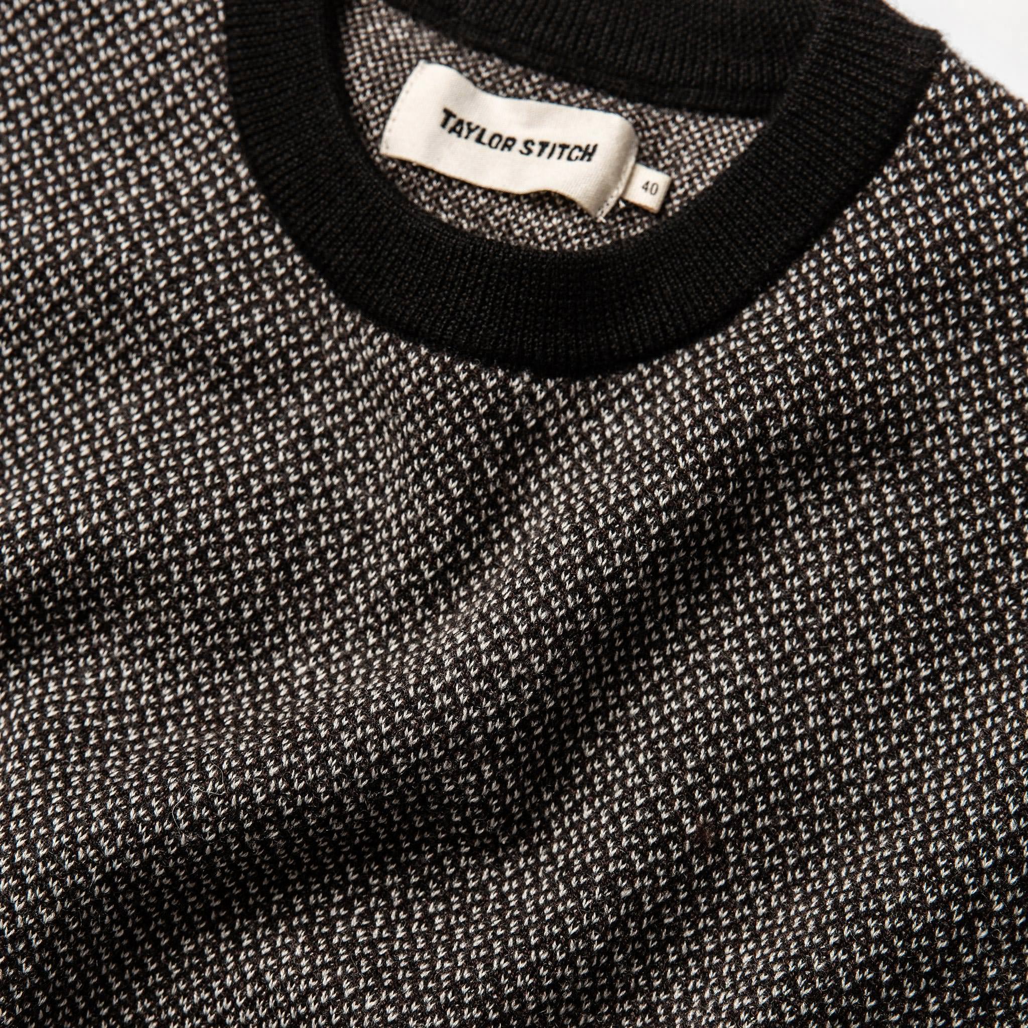 The Everett Sweater in Black Birdseye - Image 6