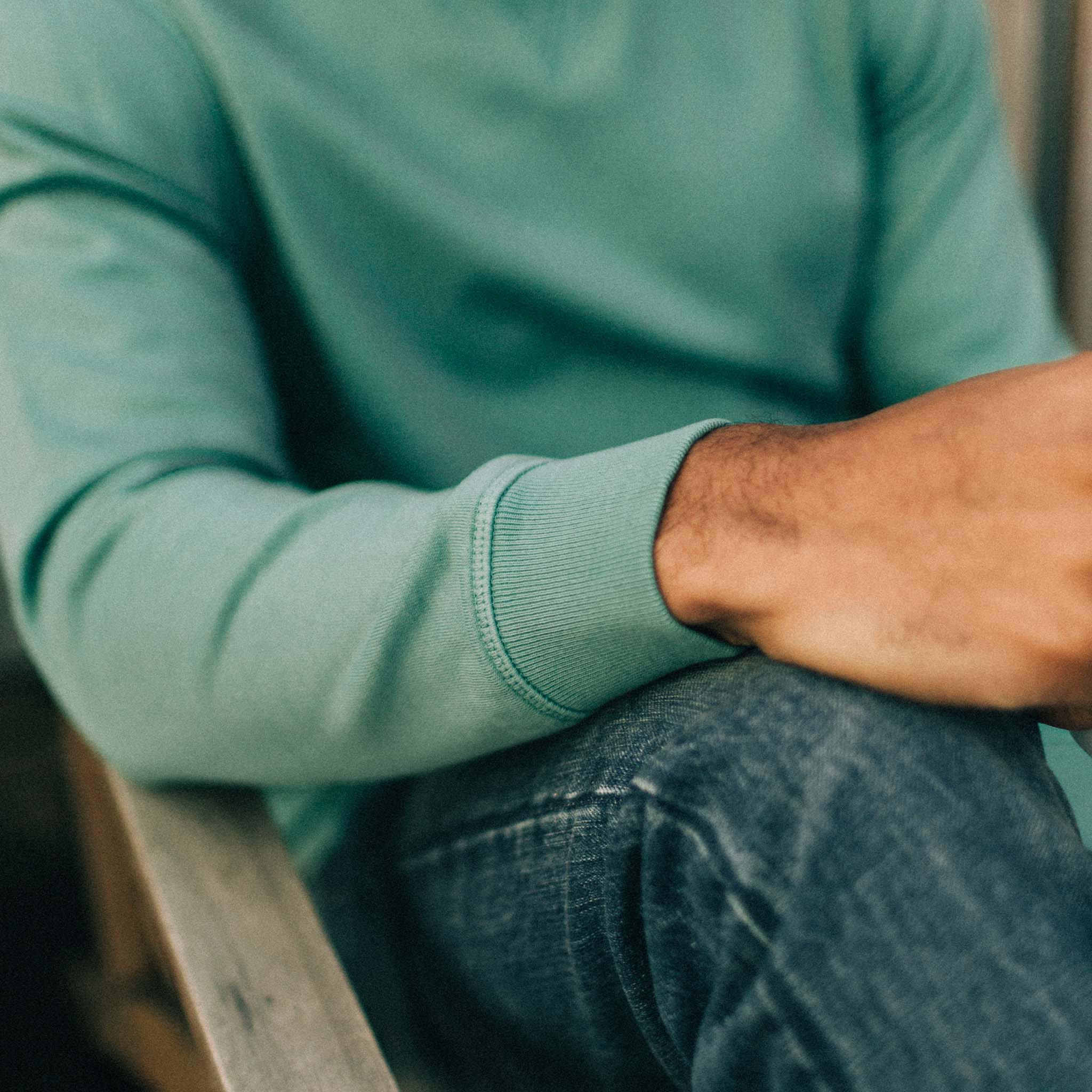 The Fillmore Crewneck in Teal - Image 4