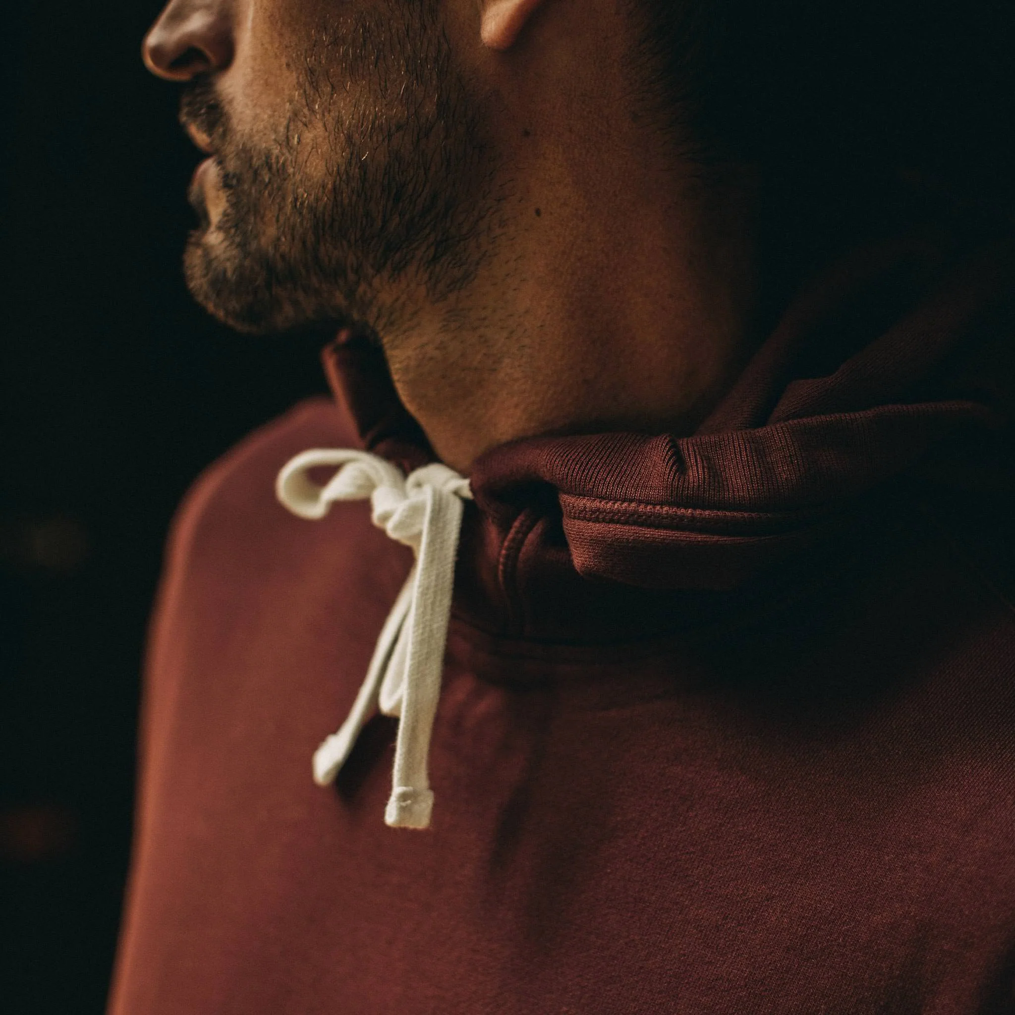 The Fillmore Hoodie in Burgundy Terry - Image 3