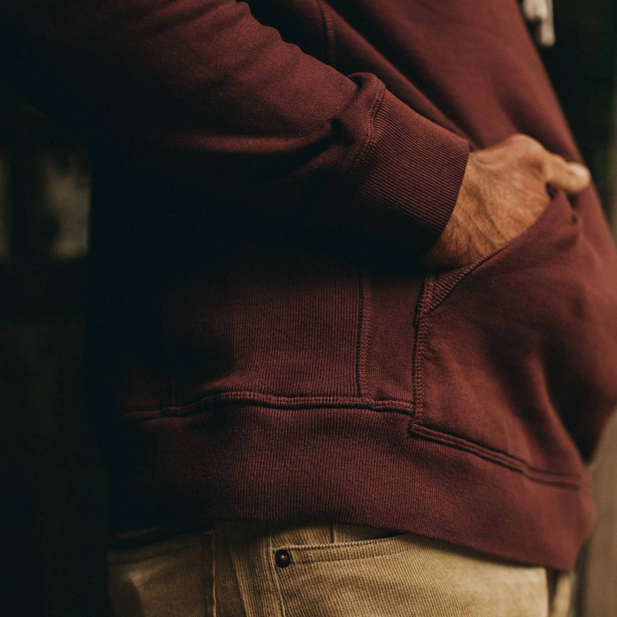 The Fillmore Hoodie in Burgundy Terry - Image 4