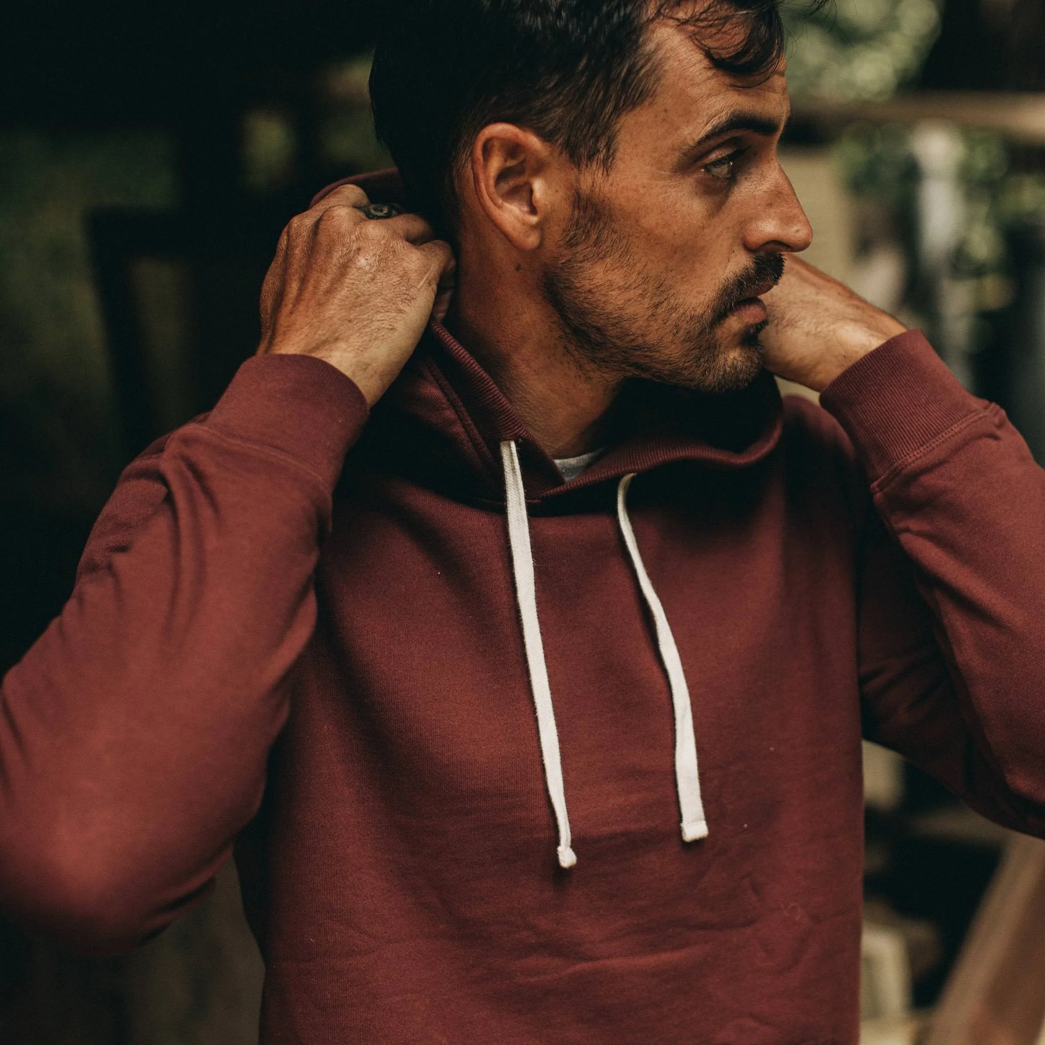 The Fillmore Hoodie in Burgundy Terry - Image 5