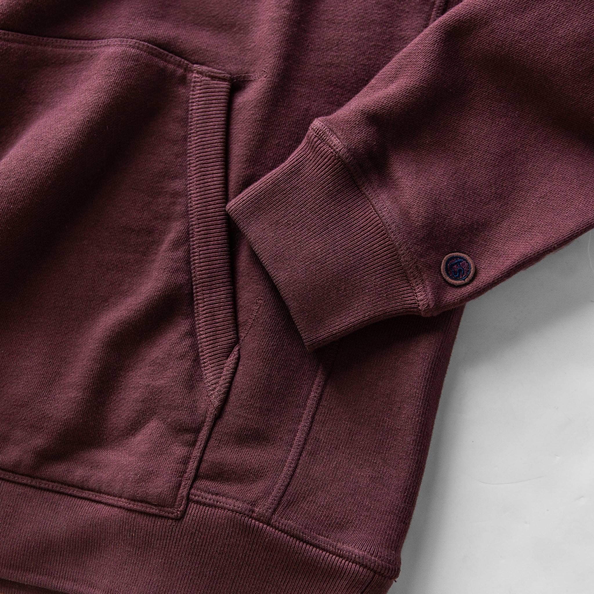 The Fillmore Hoodie in Burgundy Terry - Image 7