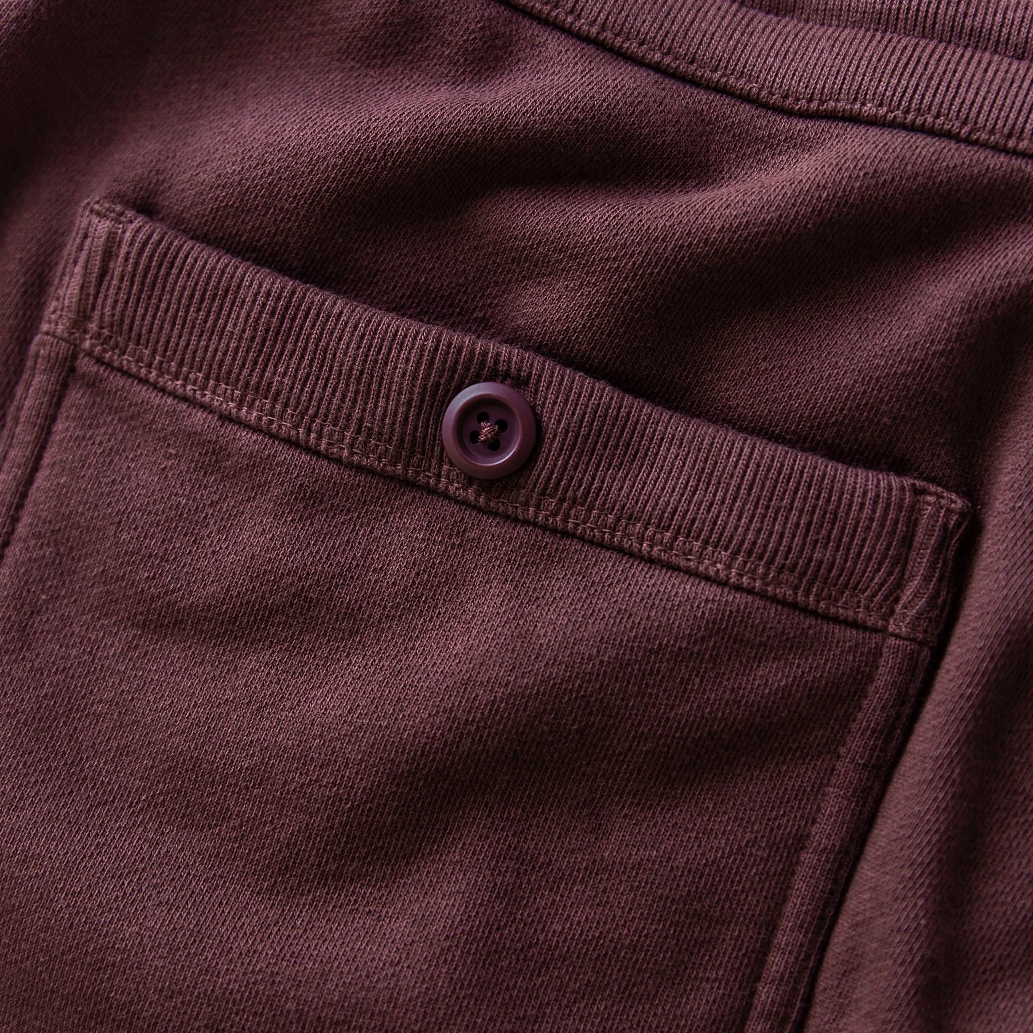 The Fillmore Pant in Burgundy Terry - Image 6