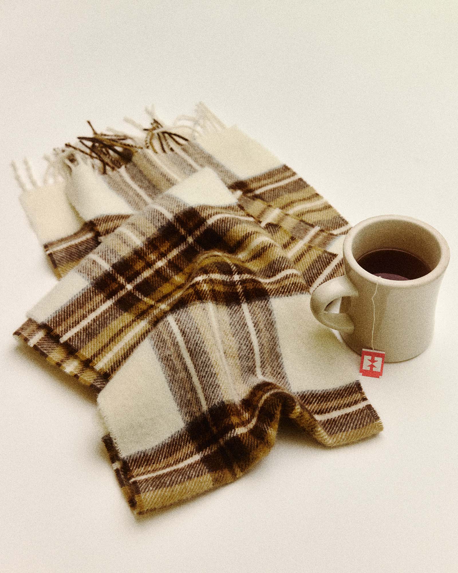 The Fireside Scarf in Butterscotch Plaid - Image 2