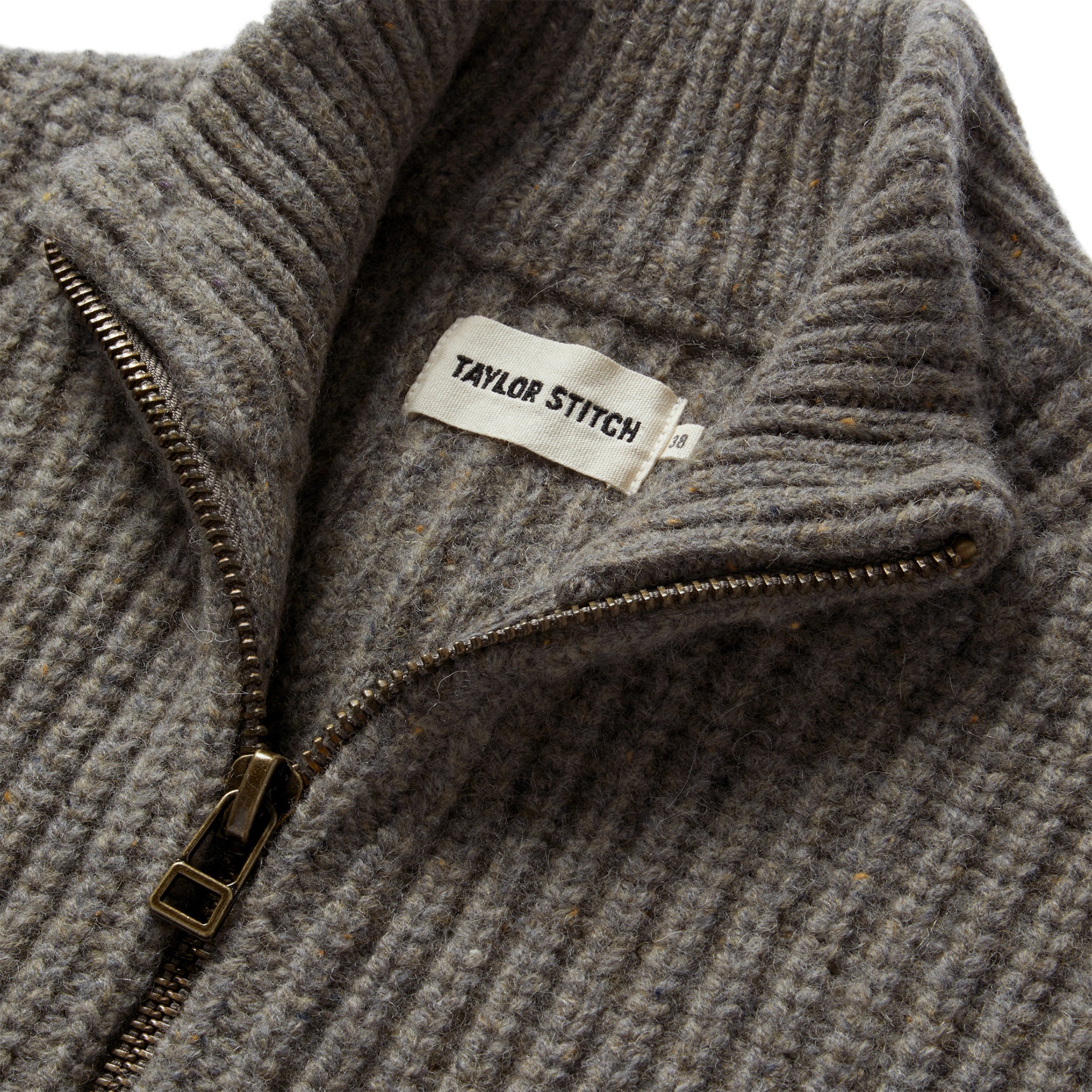 The Fisherman Full-Zip in Taupe - Image 5