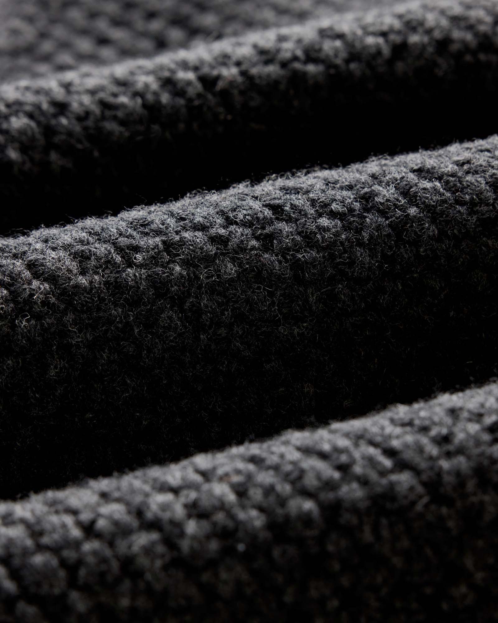The Fisherman Shawl Cardigan in Heather Coal Merino - Image 6