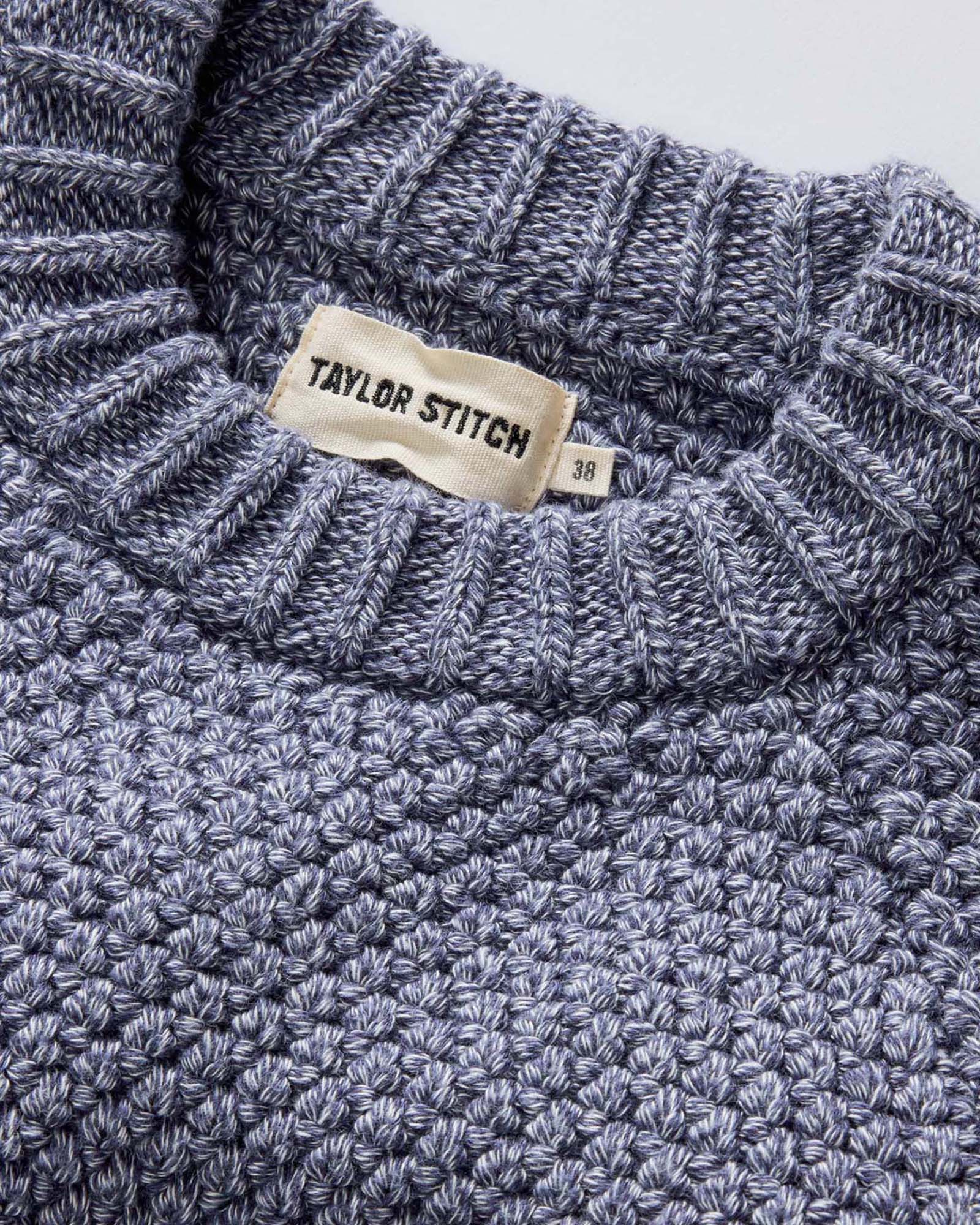 The Fisherman Sweater in Blue Melange - Image 5