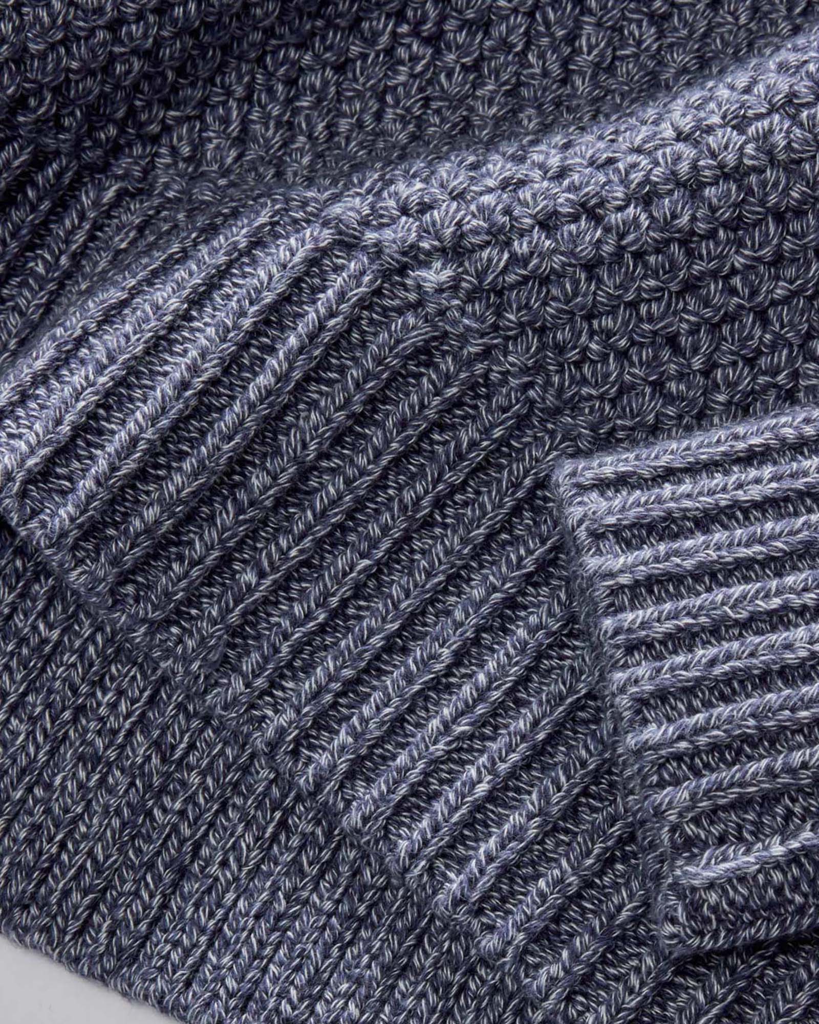 The Fisherman Sweater in Blue Melange - Image 6