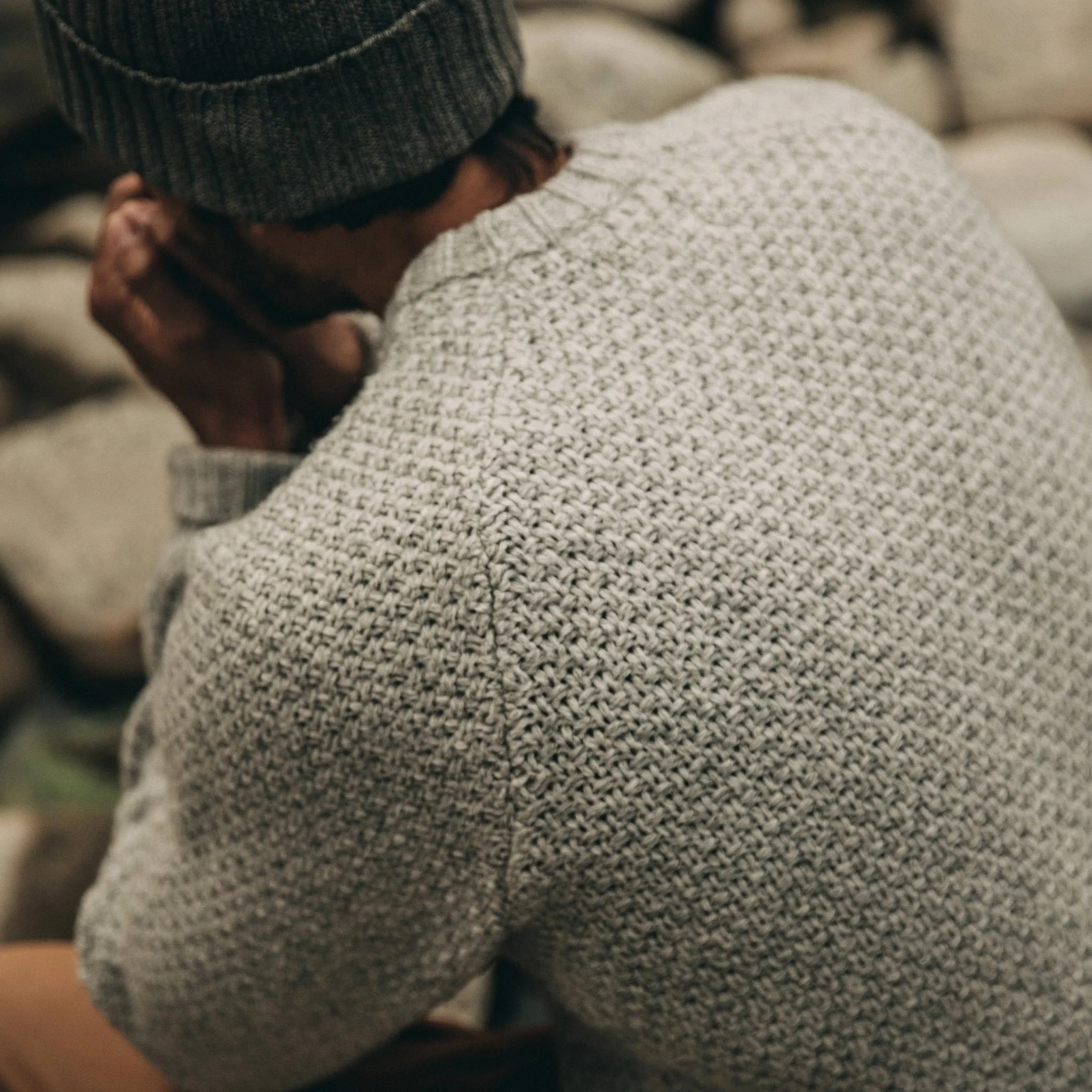 The Fisherman Sweater in Heather Ash - Image 5