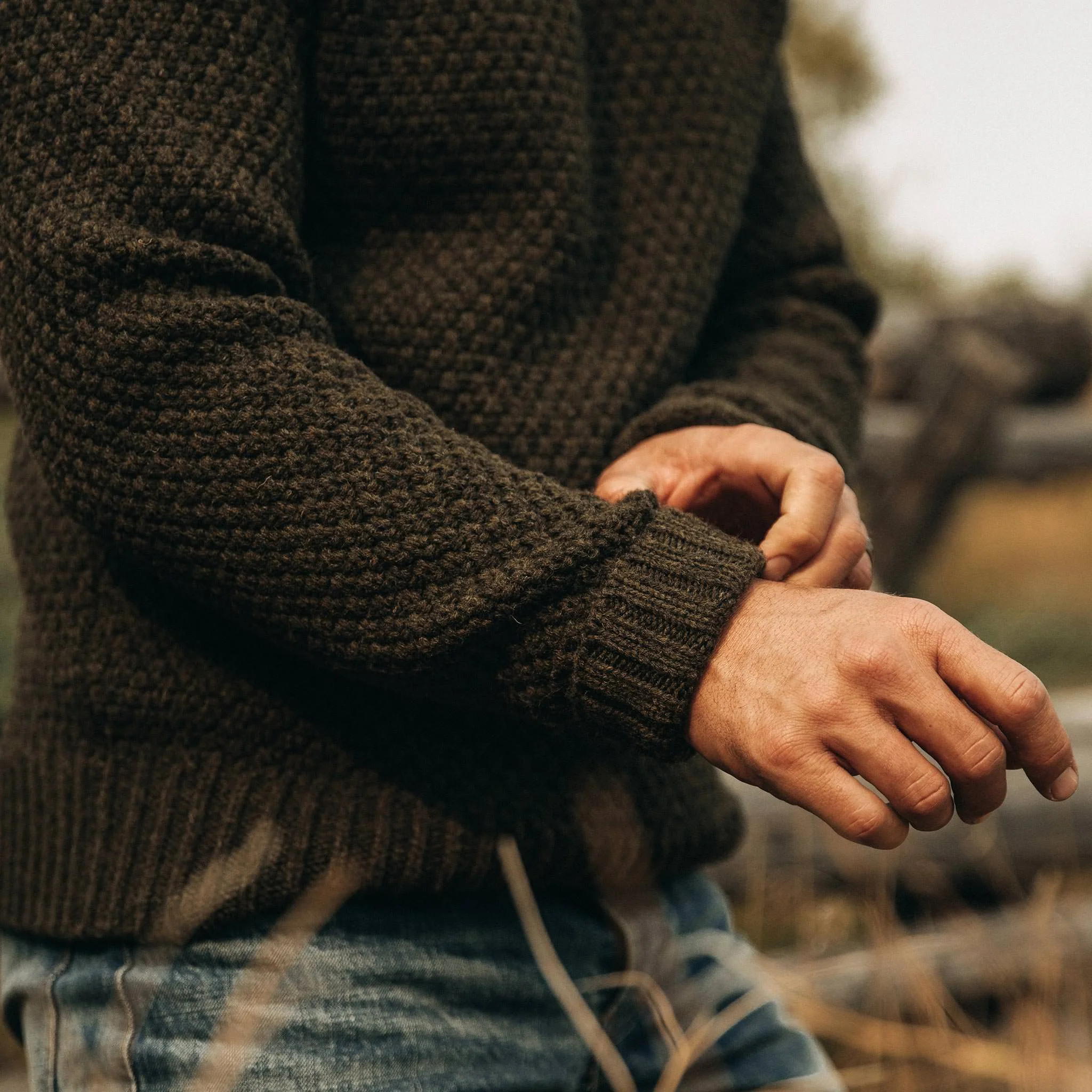 The Fisherman Sweater in Loden - Image 4