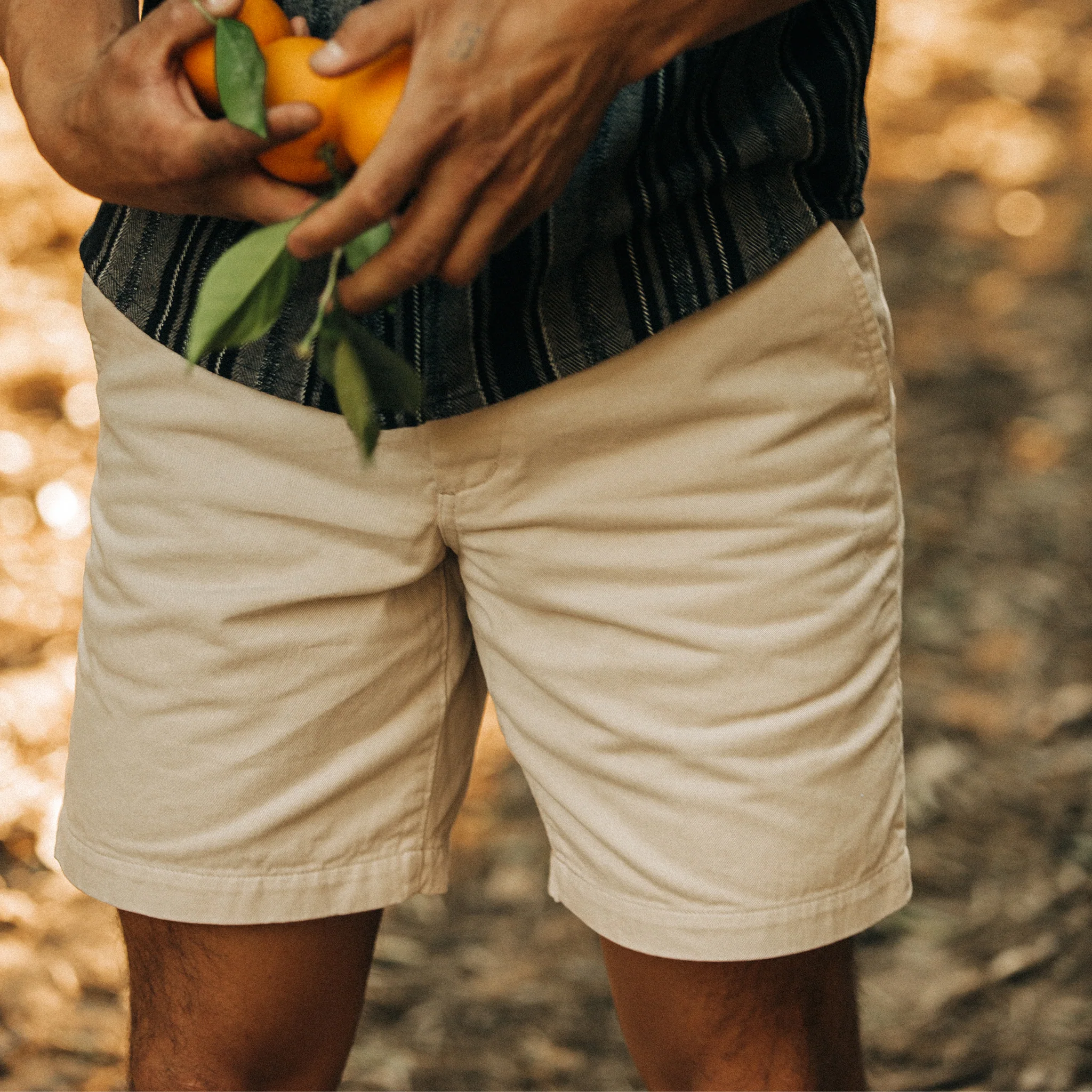 The Foundation Short in Natural Twill - Image 3