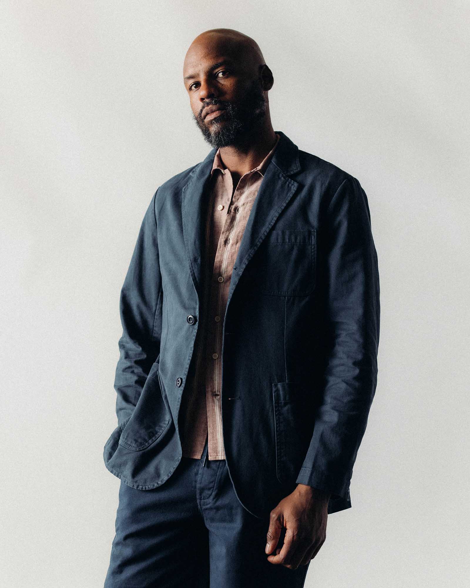 The Foundation Sportcoat in Organic Navy Twill - Image 2