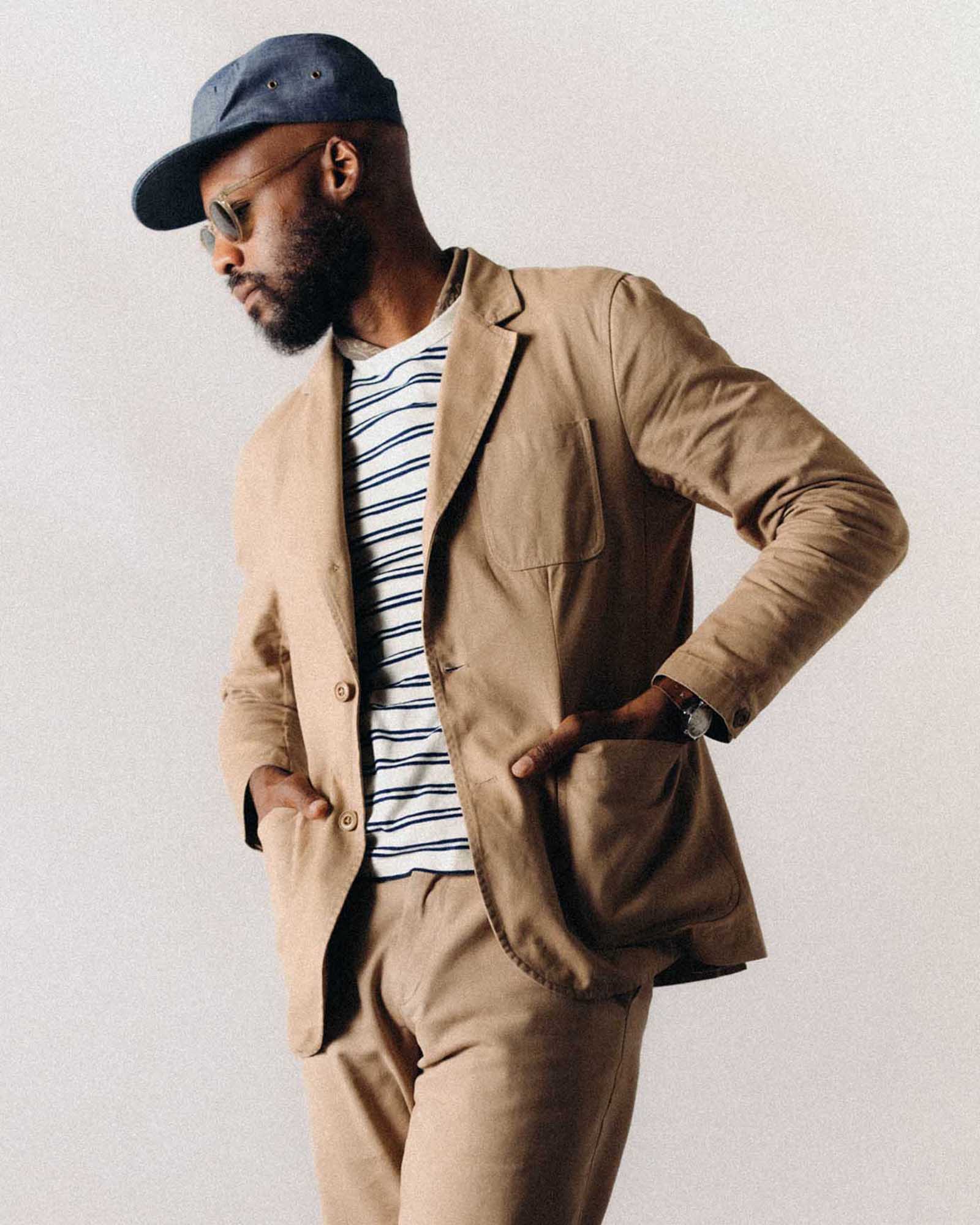 The Foundation Sportcoat in Organic Khaki Twill - Image 2