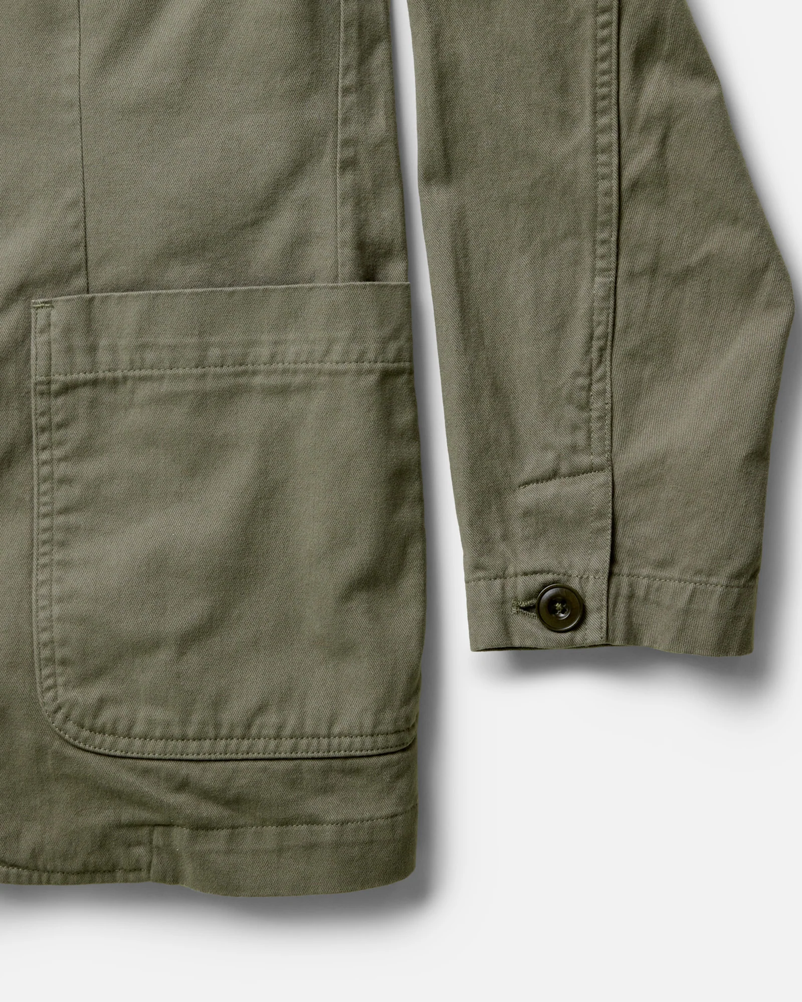 The Foundation Sportcoat in Organic Smoked Olive Twill - Image 6