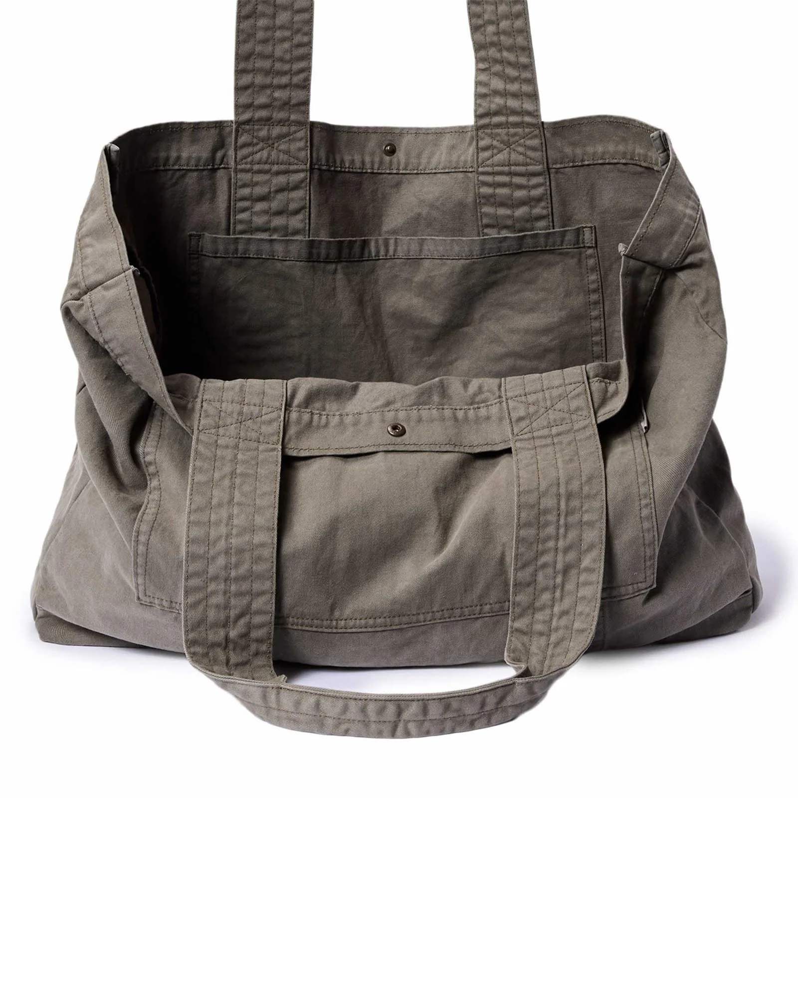 The Foundation Tote in Organic Smoked Olive - Image 8