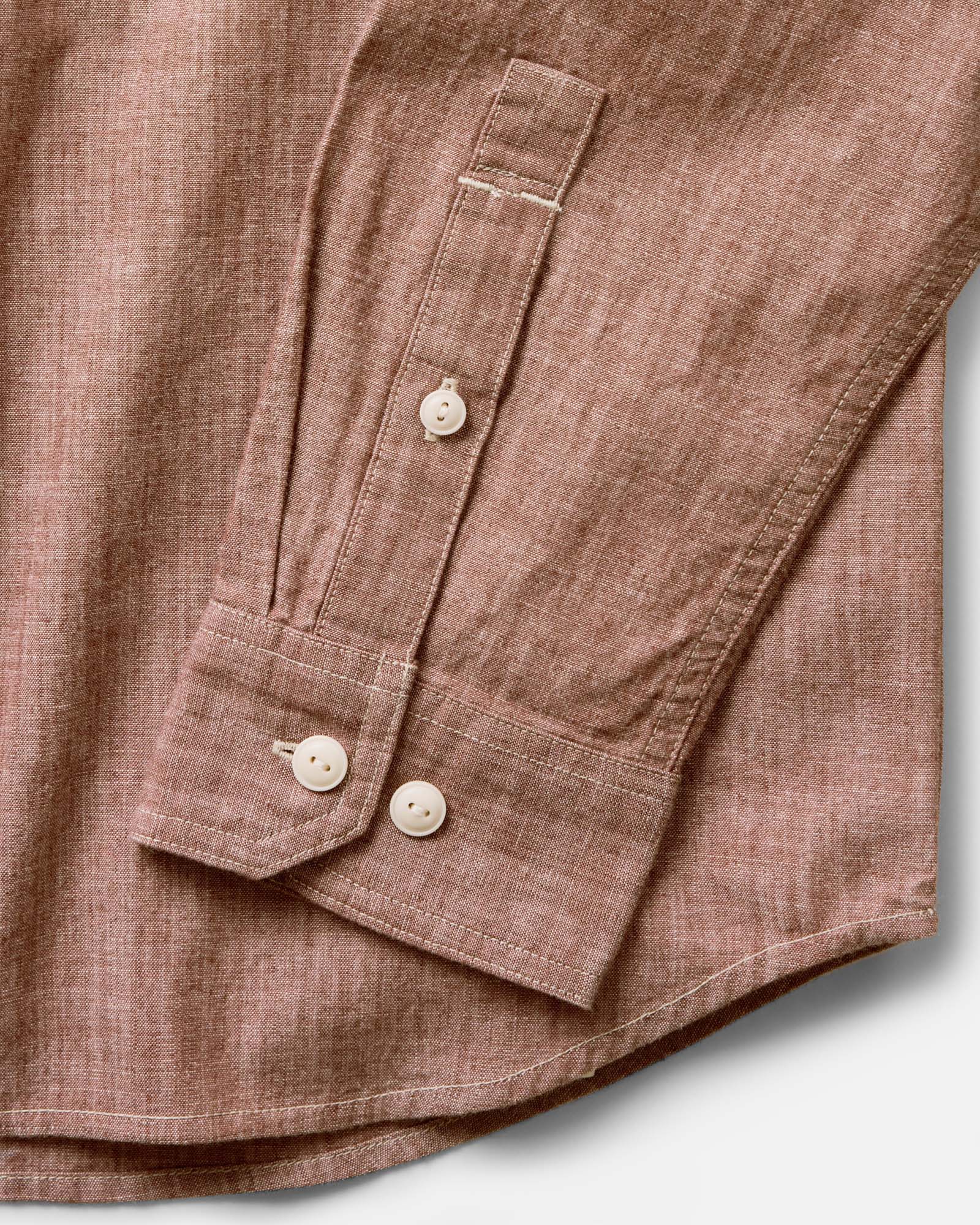 The Foundry Shirt in Brick Chambray - Image 5