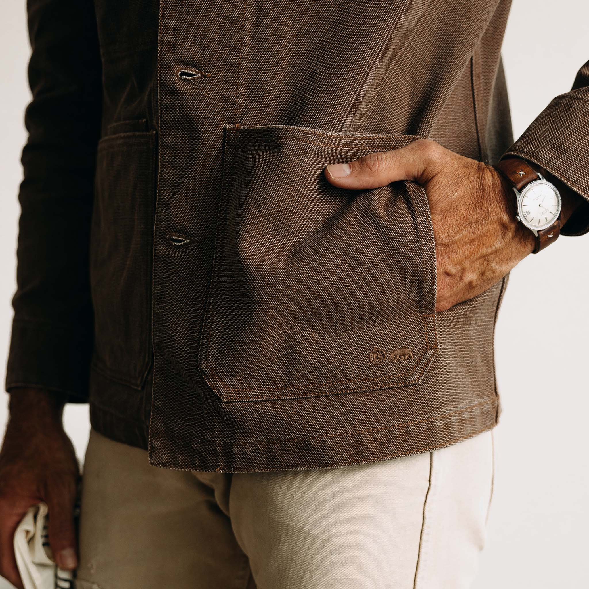 The Fremont Jacket in Aged Penny Chipped Canvas - Image 5