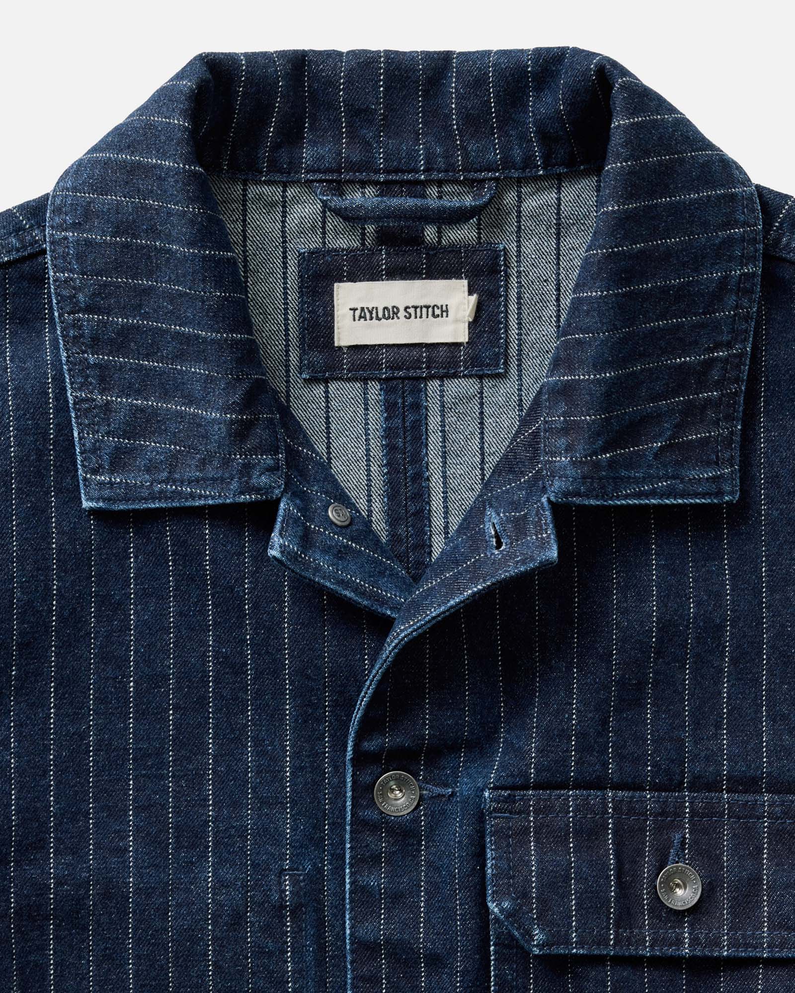 The Fremont Jacket in Rinsed Indigo Dobby Denim - Image 4