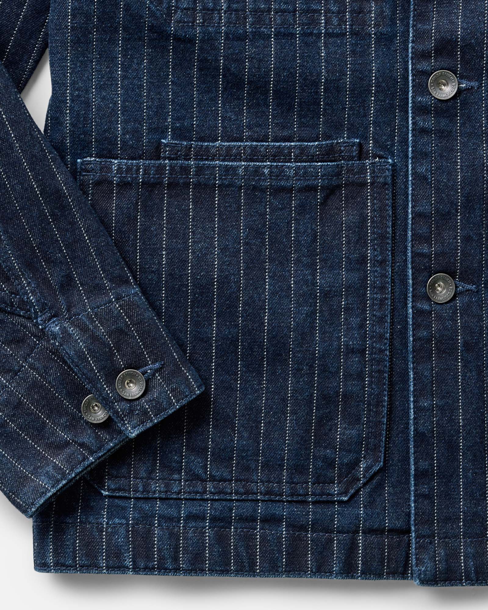 The Fremont Jacket in Rinsed Indigo Dobby Denim - Image 7