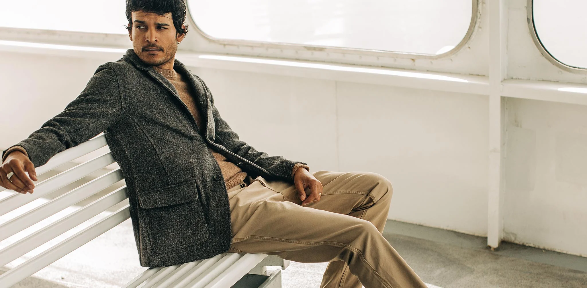 The Gibson Jacket in Charcoal Birdseye Wool - Image 10