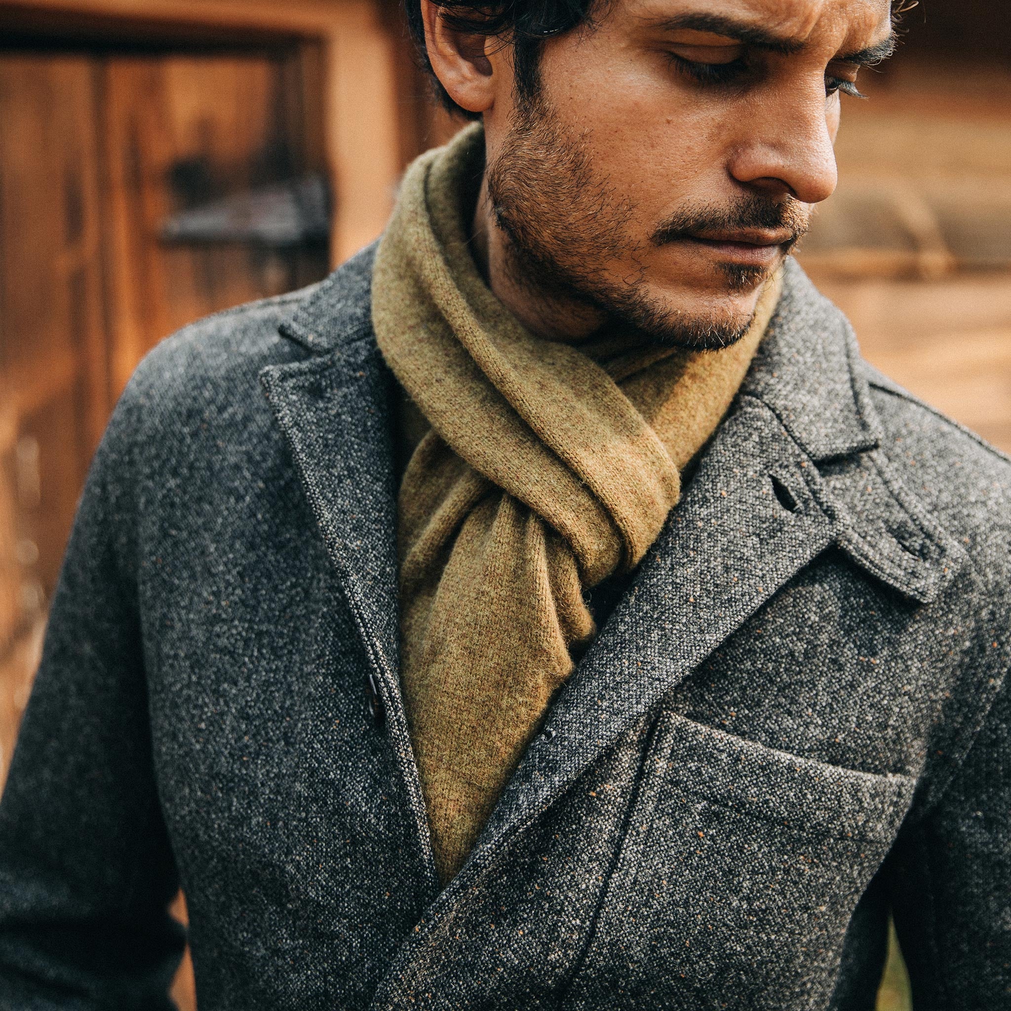 The Gibson Jacket in Charcoal Birdseye Wool - Image 12