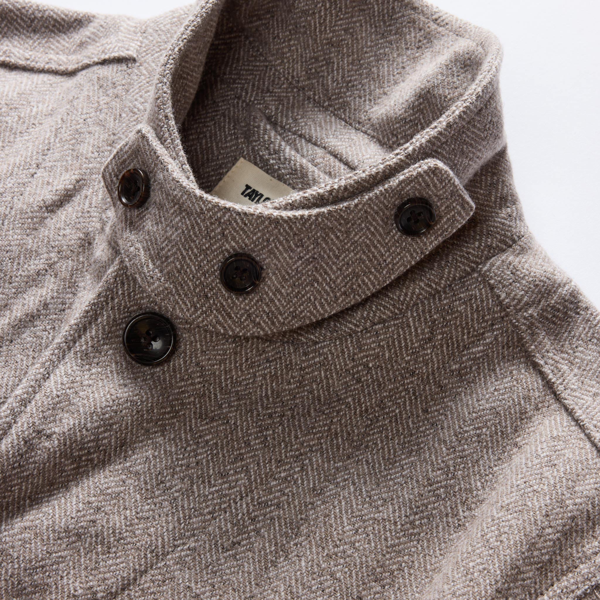 The Gibson Jacket in Heathered Oat Nep Herringbone - Image 8