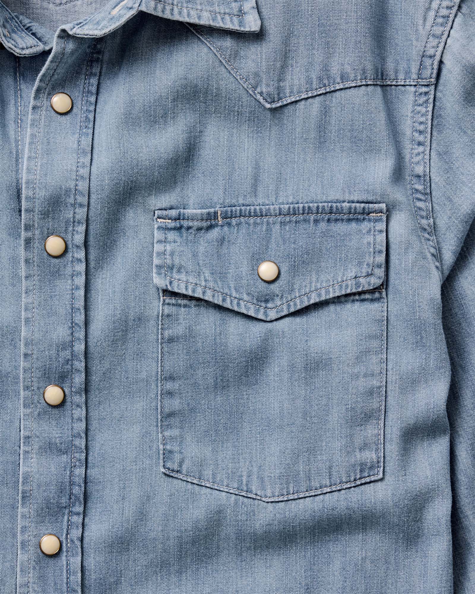 The Glacier Shirt in Washed Indigo Selvedge Denim - Image 6