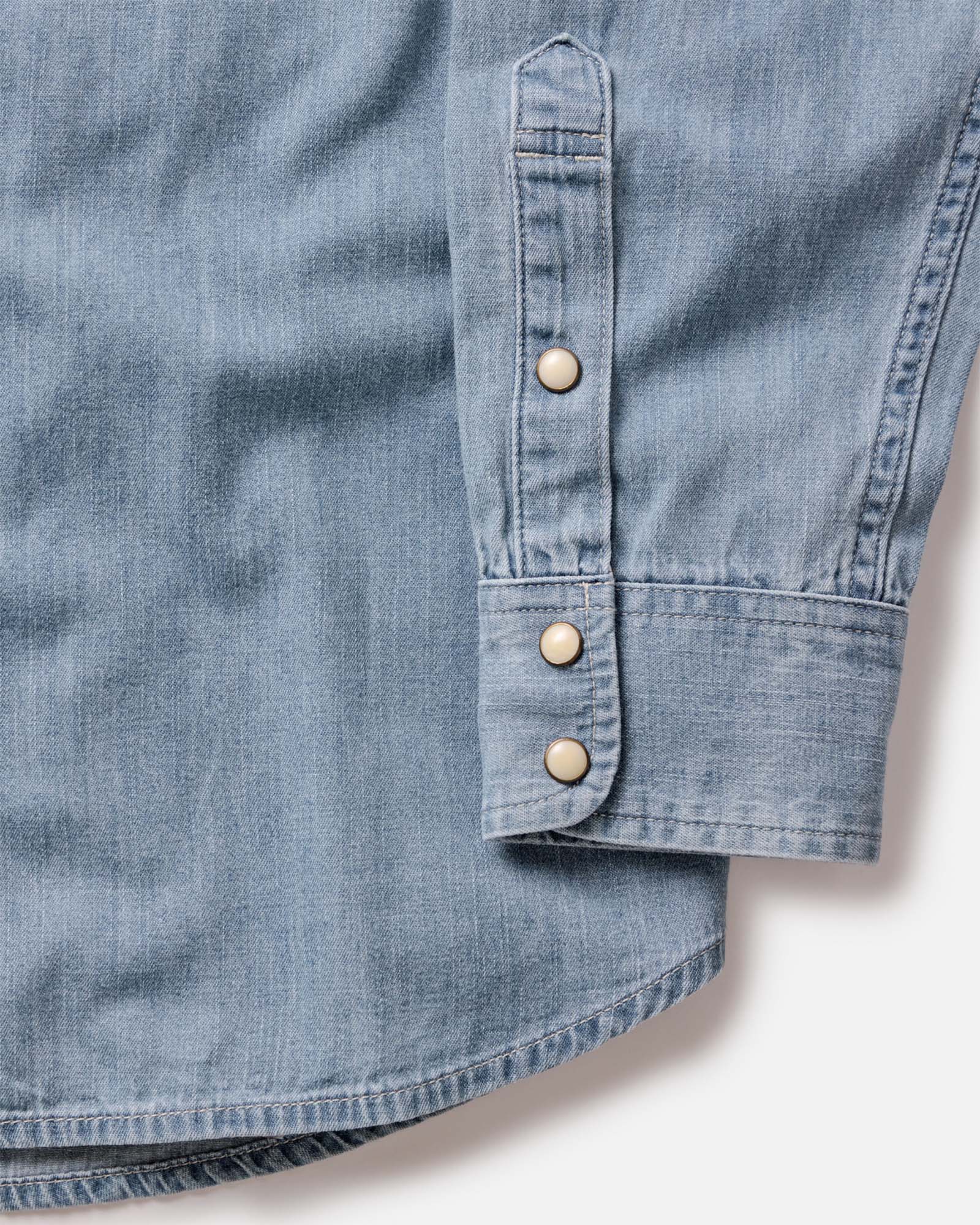 The Glacier Shirt in Washed Indigo Selvedge Denim - Image 7